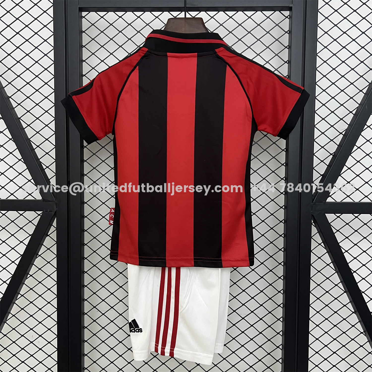 unitedfutballjersey-Retro AC Milan 1998-99 Home Kids Kit