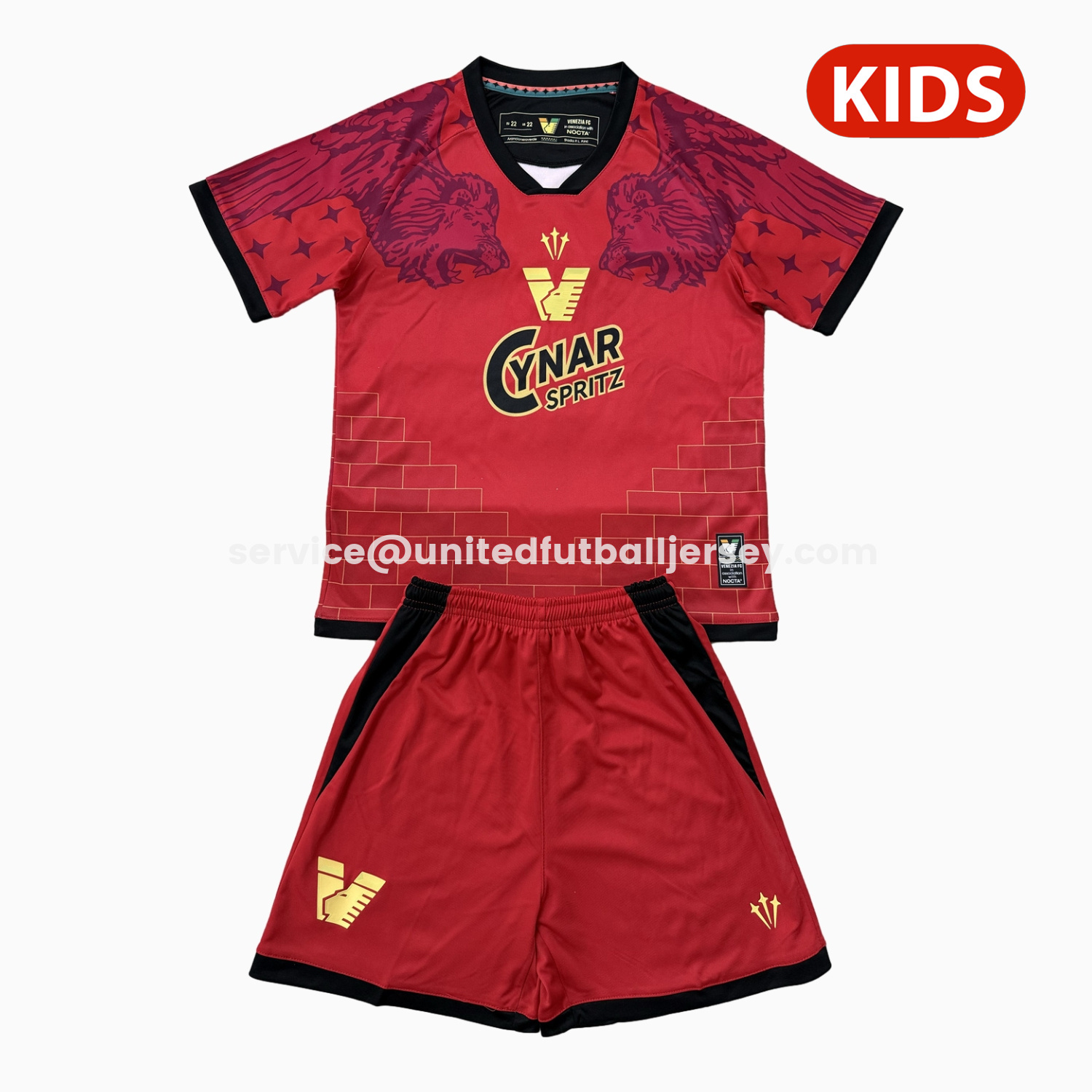 unitedfutballjersey-Venezia FC 25-26 Fourth Kids Kit