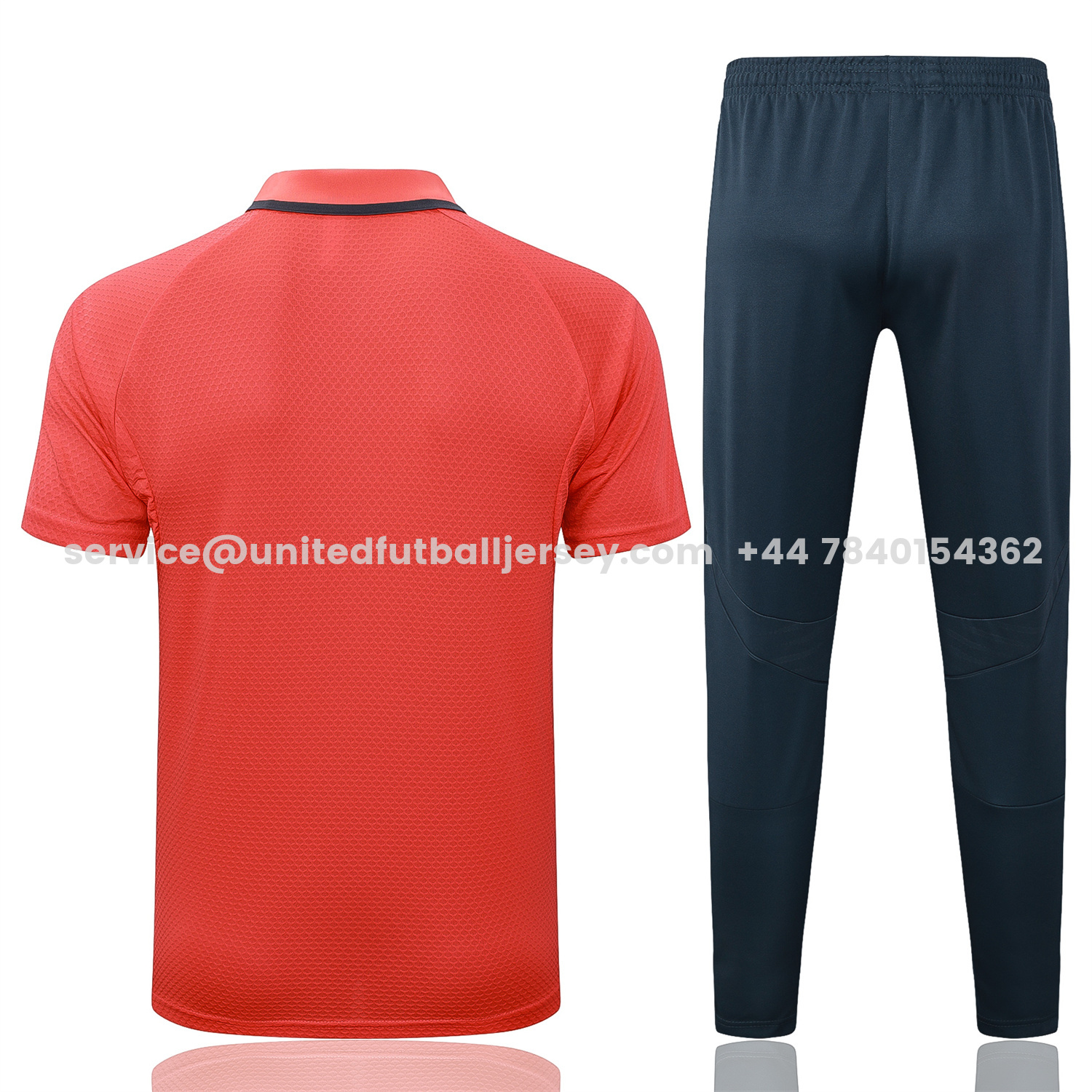 unitedfutballjersey-Bayern Munich 25-26 POLO Short-Sleeve Training Set - Orange Top and Deep Grey Pants