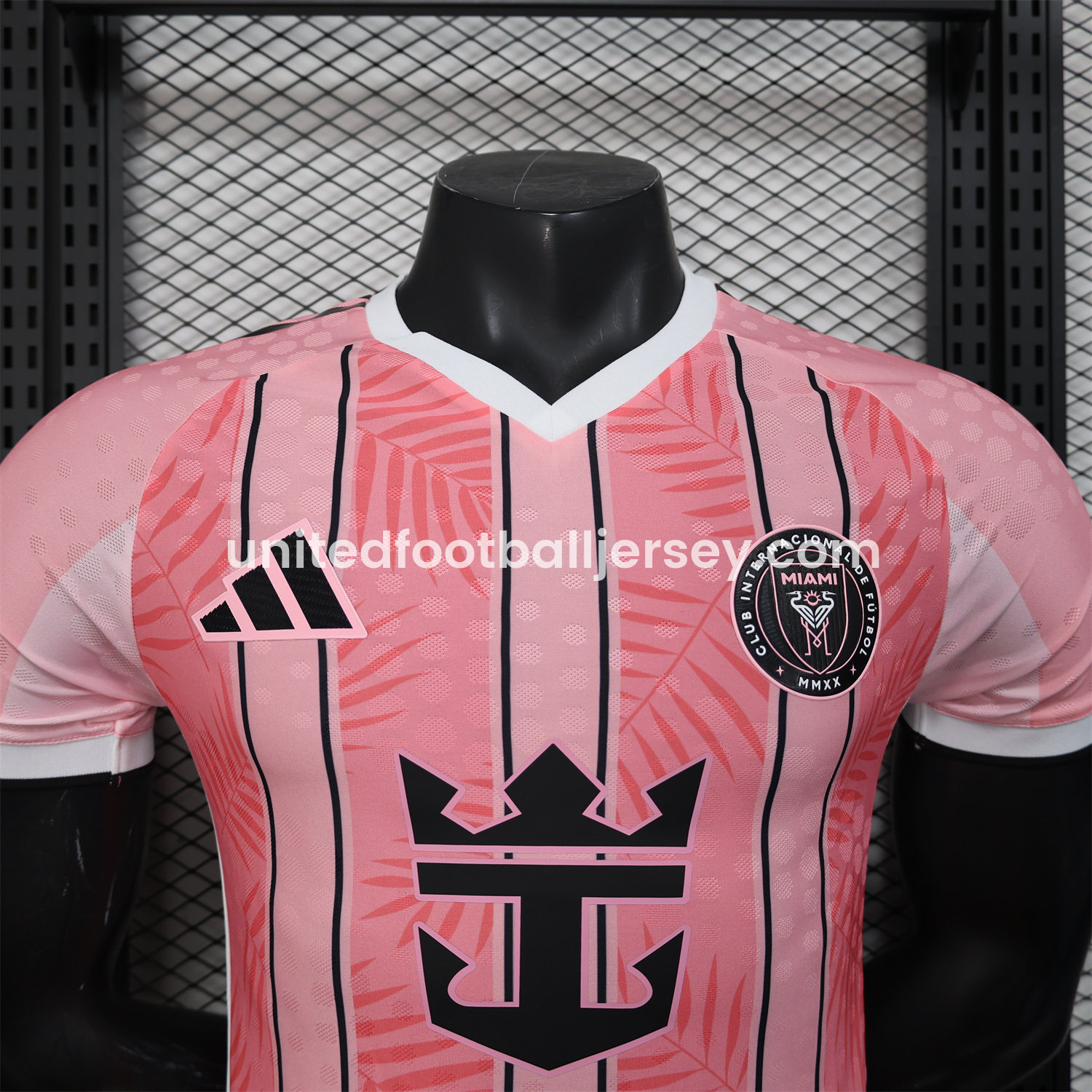 unitedfutballjersey-INT M.A.M 25-26 Pink Stripes and Leaves Pattern Special Jersey - Player Version