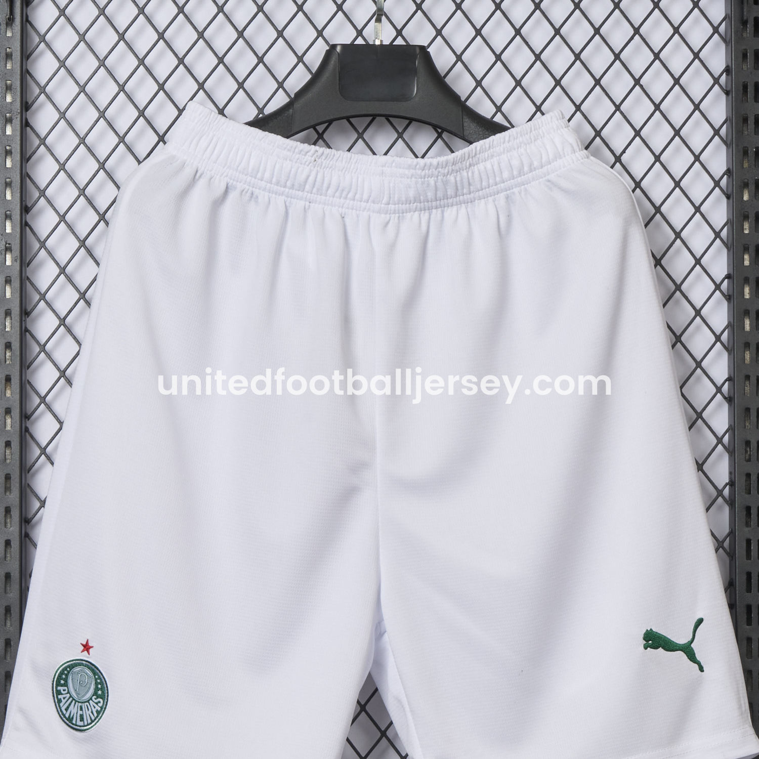 unitedfutballjersey-Palmeiras 25-26 White Home Shorts - Fans Version