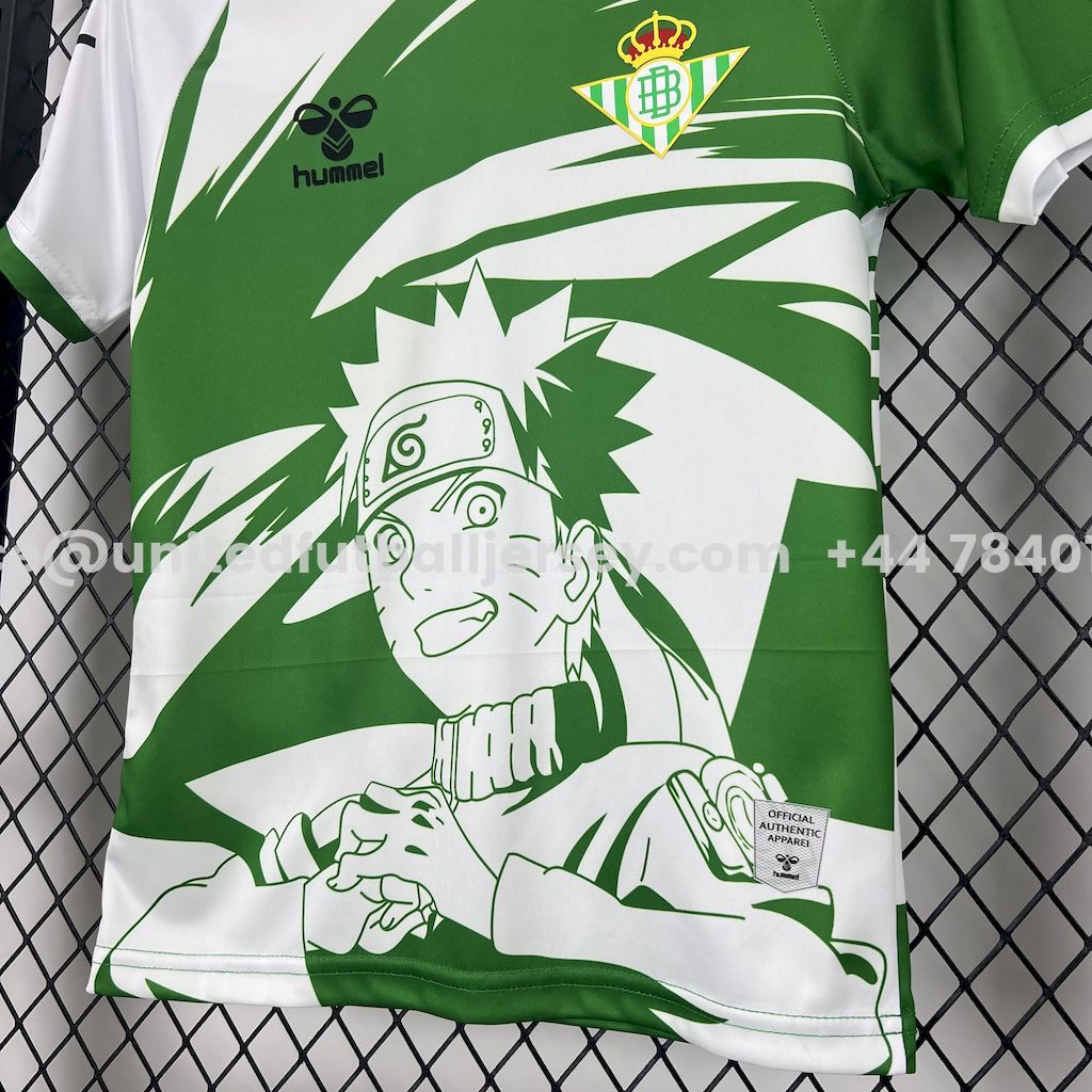 unitedfutballjersey-Real Betis 25-26 NARUTO Special Edition Kids Kit