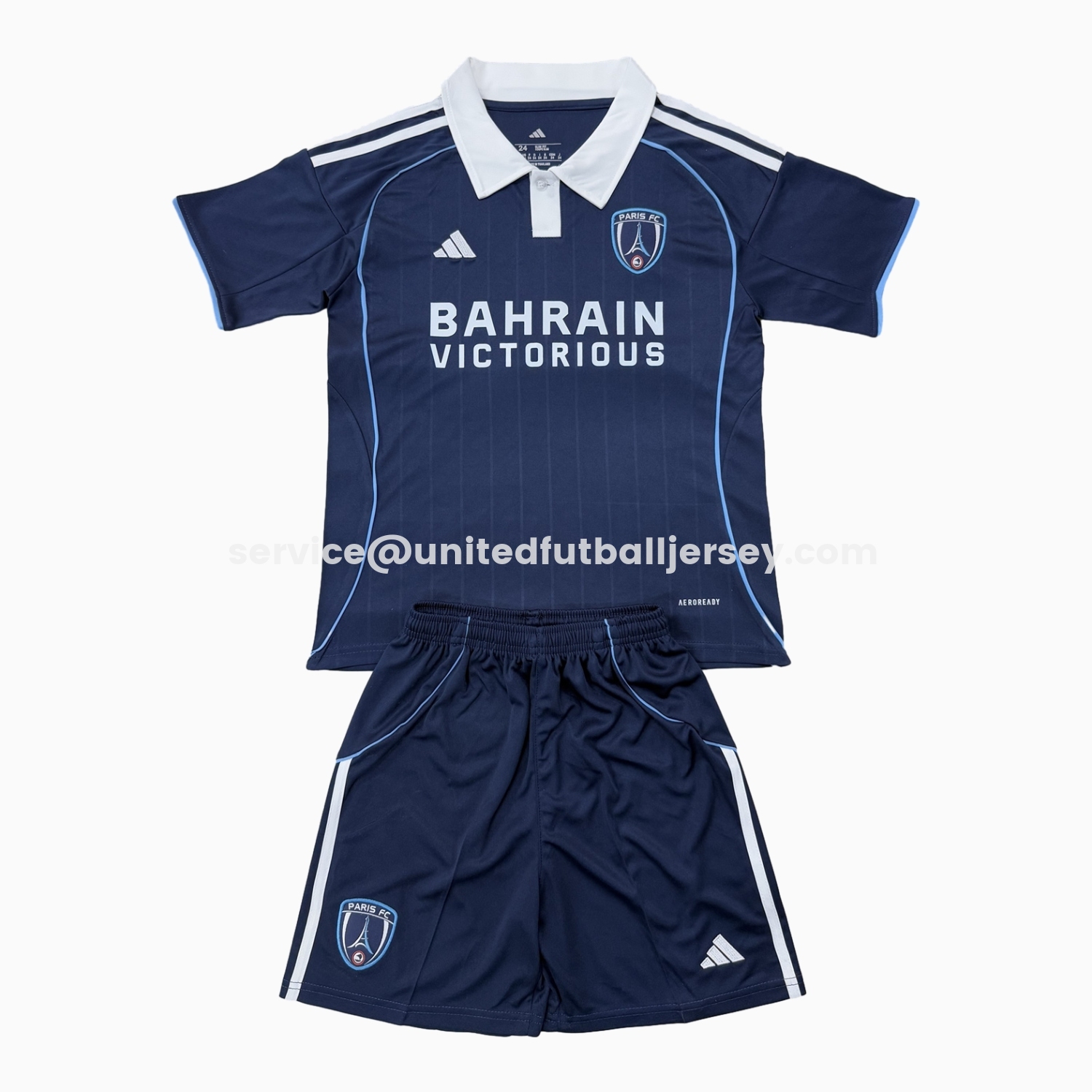 unitedfutballjersey-Paris FC 25-26 Home Kids Kit