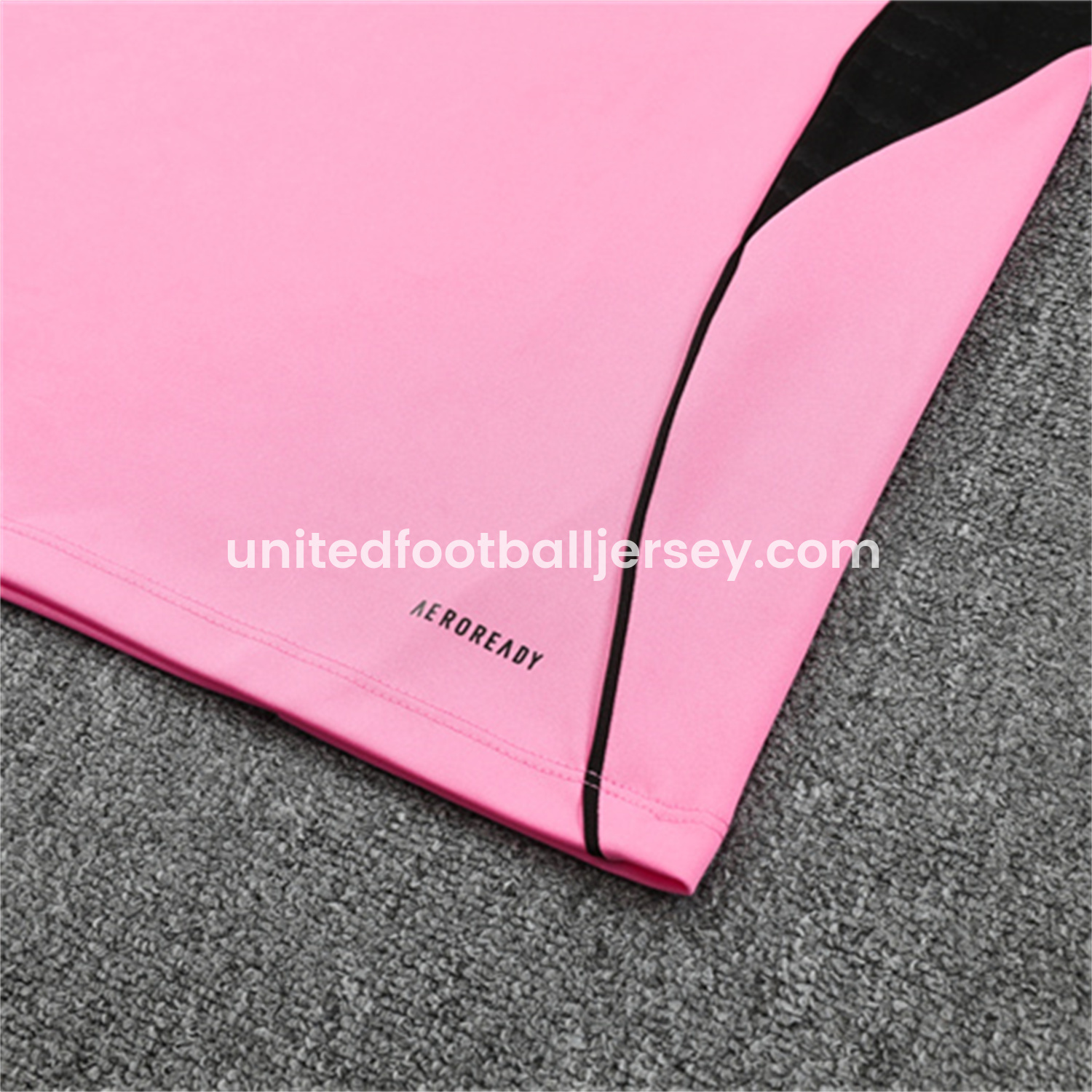 unitedfutballjersey-INT M.A.M 25-26 Long Sleeves Training with Black Sponsors Set - Pink Top & Black Pants