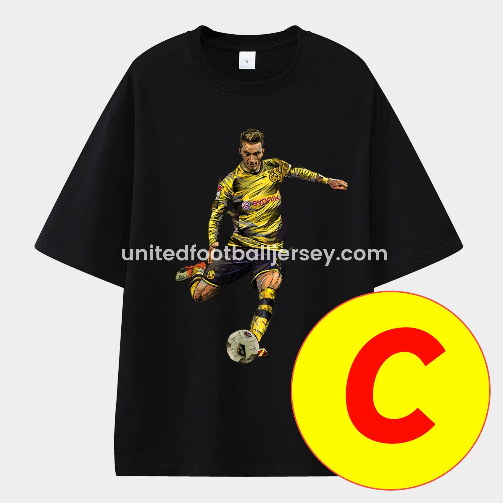 unitedfutballjersey-Dortmund Unisex Pure Cotton T-shirt