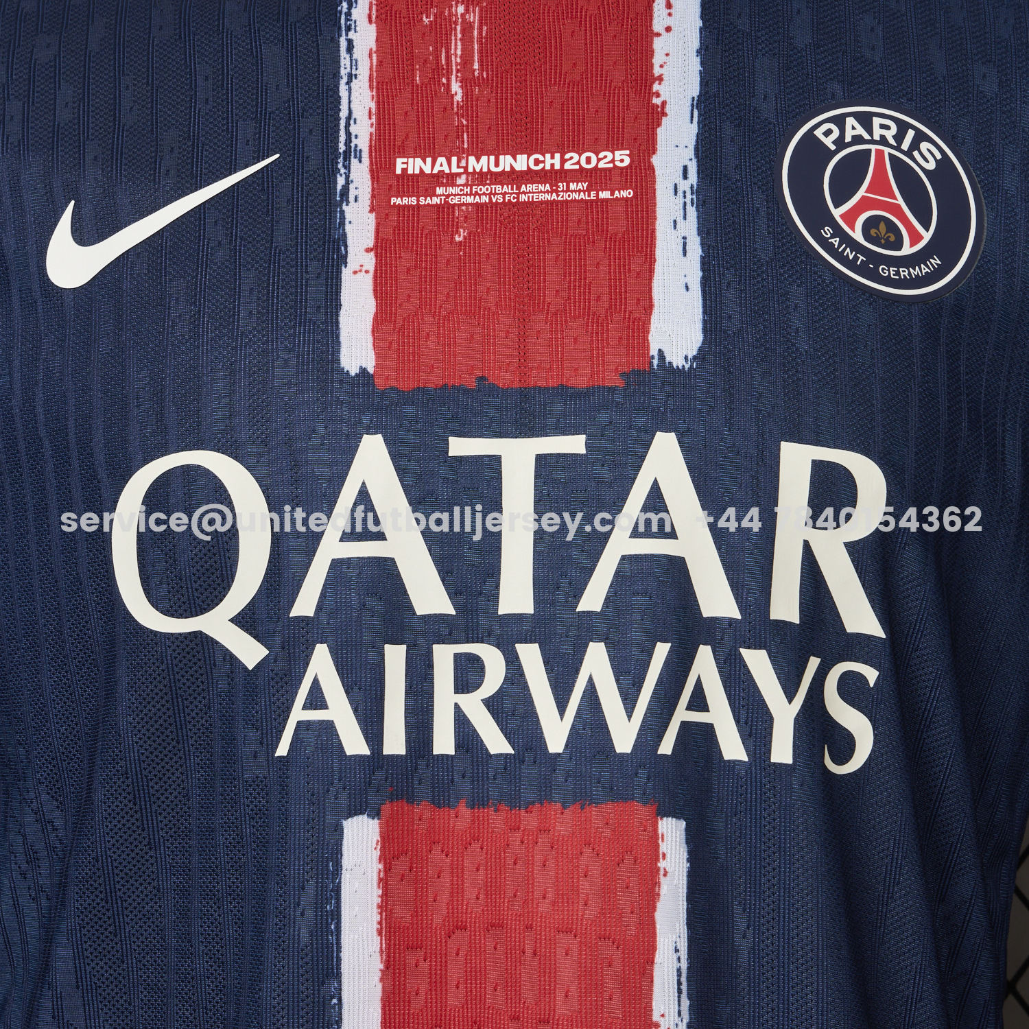 unitedfutballjersey-Paris Saint-Germain PSG 24-25 Home Champions League Final Jersey - Player Version