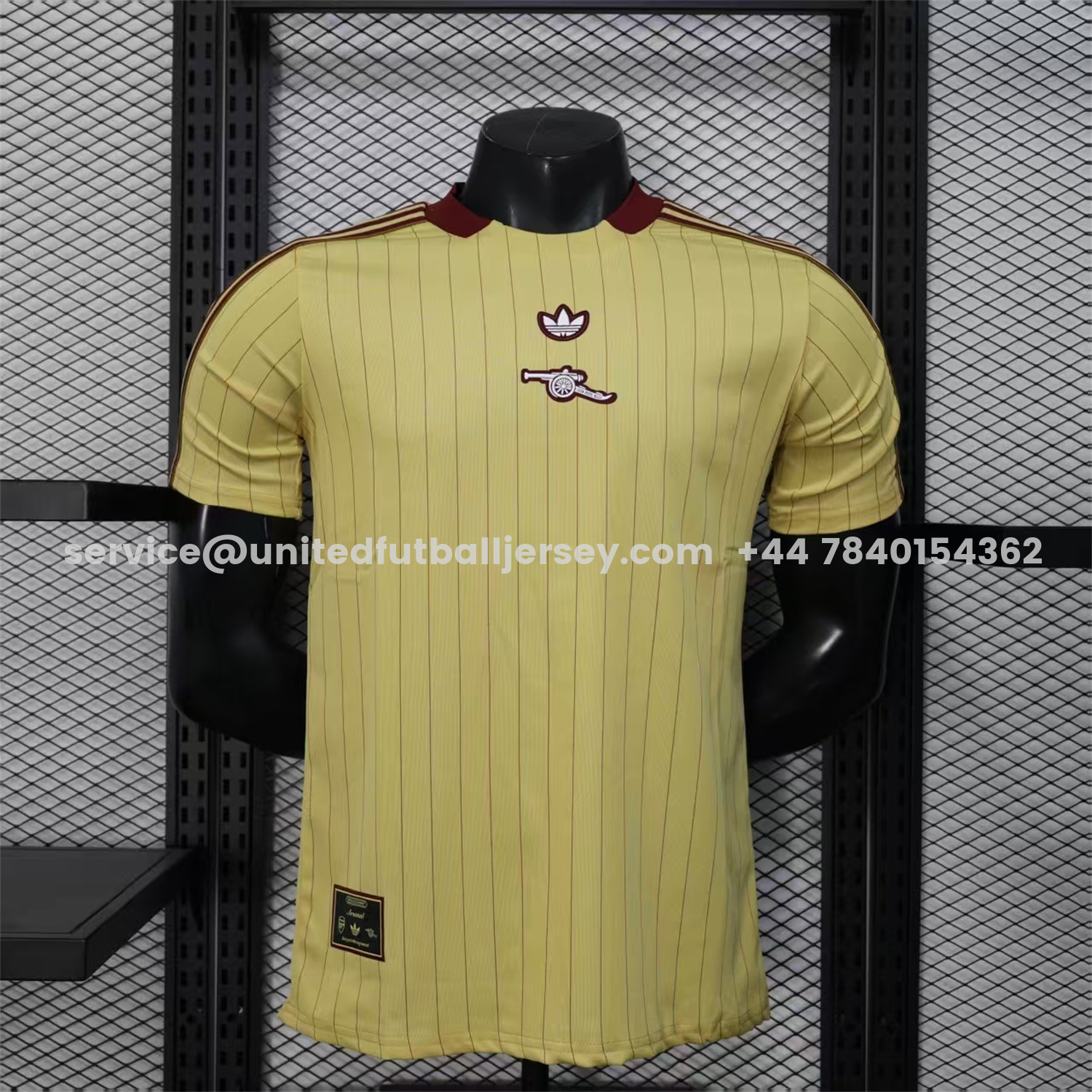 unitedfutballjersey-Arsenal 25-26 Trefoil Yellow Travel Jersey - Player Version