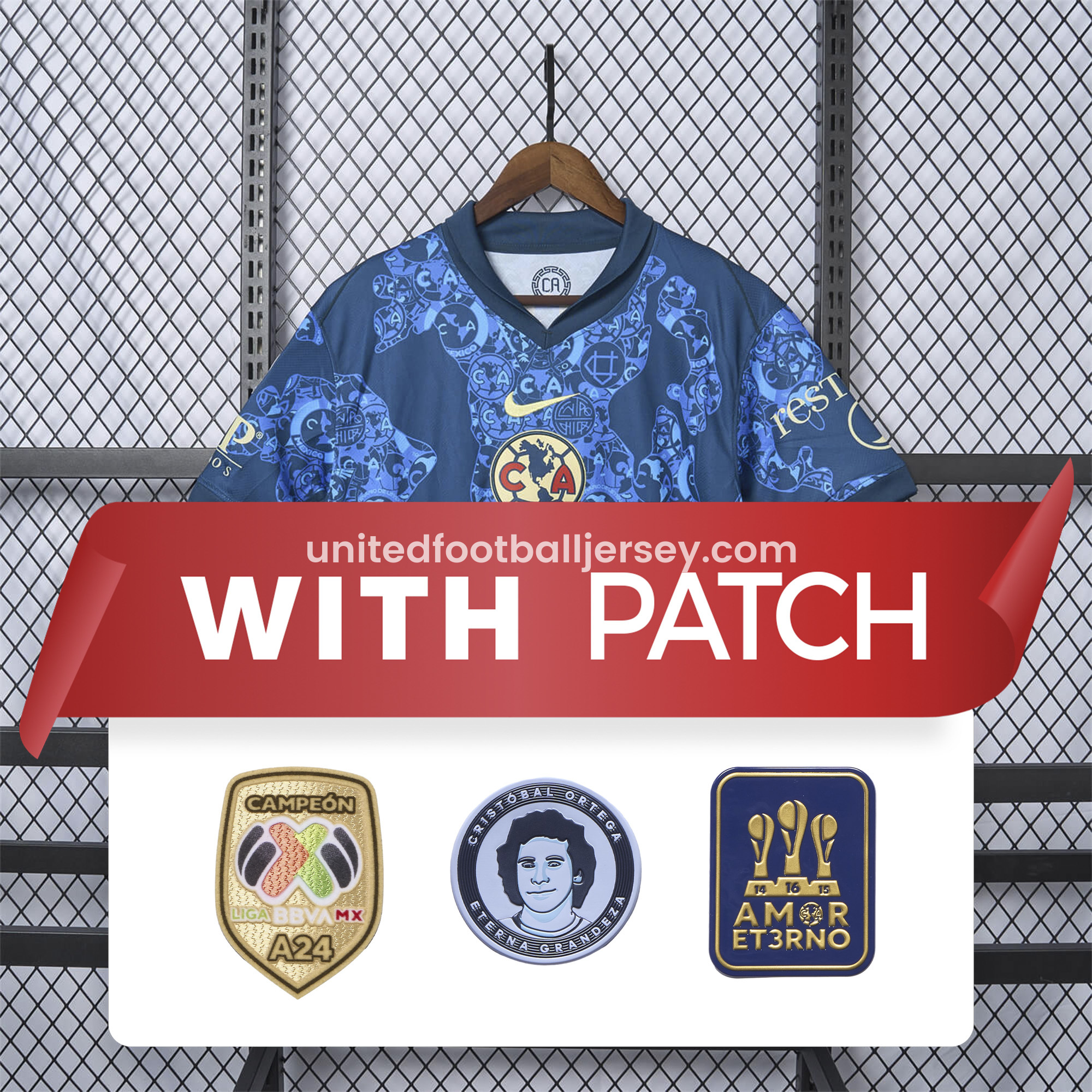 unitedfutballjersey-【NEW】Club América 24-25 Away Jersey - Fans Version