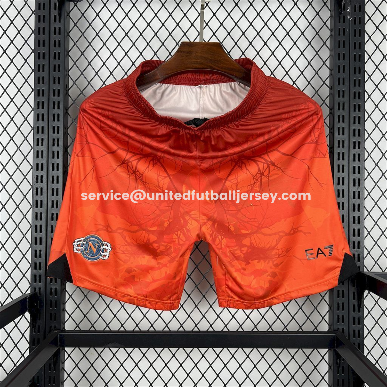 unitedfutballjersey-Napoli 25-26 Halloween Orange Shorts - Fans Version