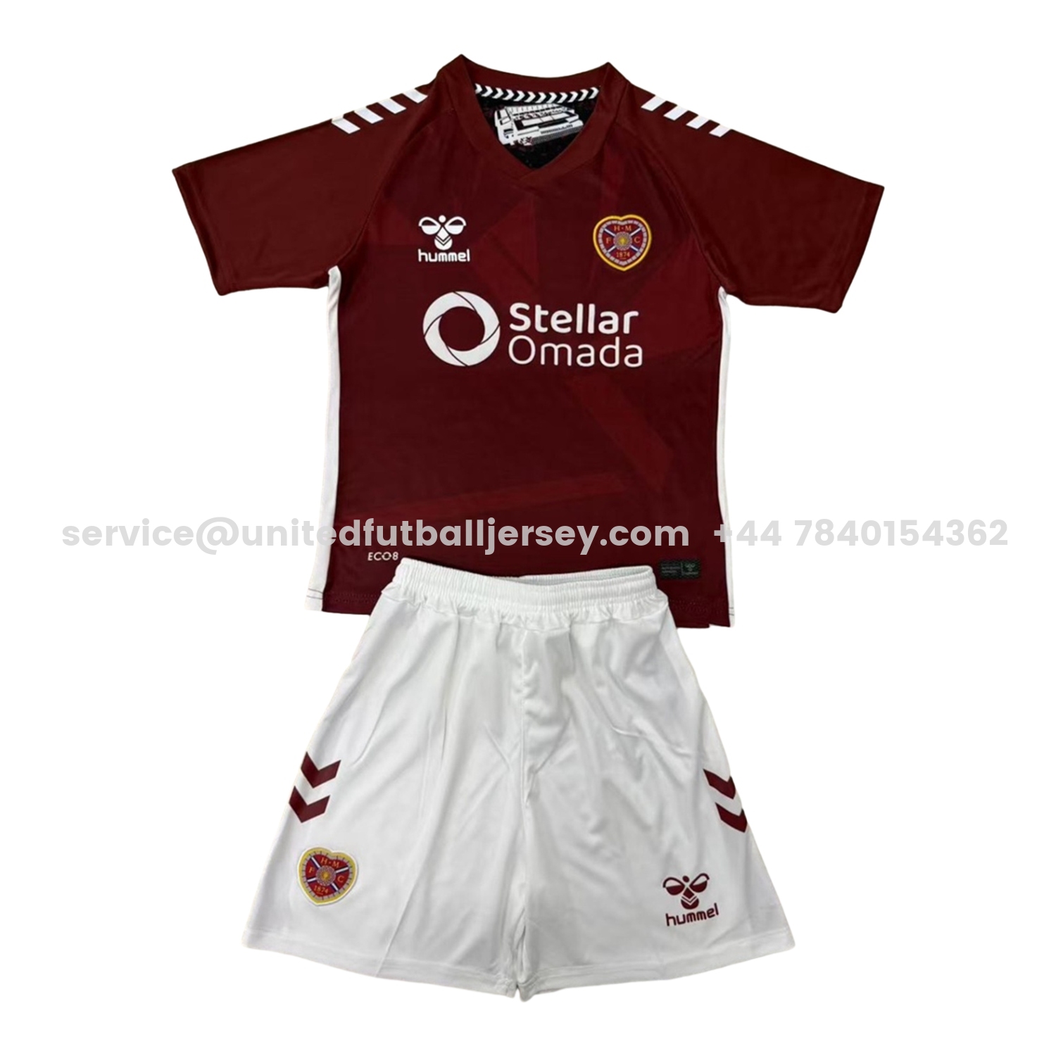 unitedfutballjersey-Hearts Heart of Midlothian 25-26 Home Men's Adult Jersey Set - Fans Version