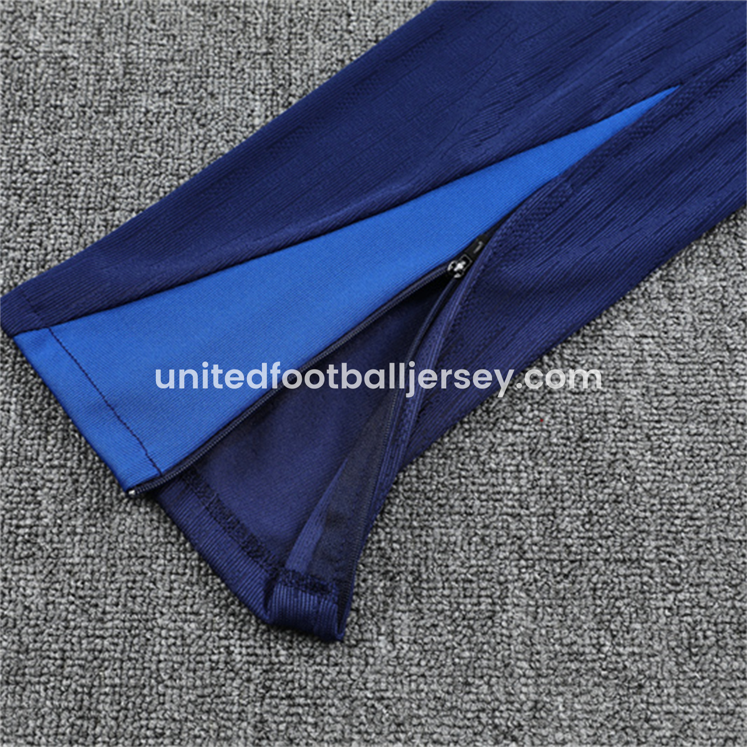 unitedfutballjersey-Paris Saint-Germain PSG 25-26 Kid Long Sleeves Training Set - Royal Blue Gray Sleeves Top & Royal Blue Pants