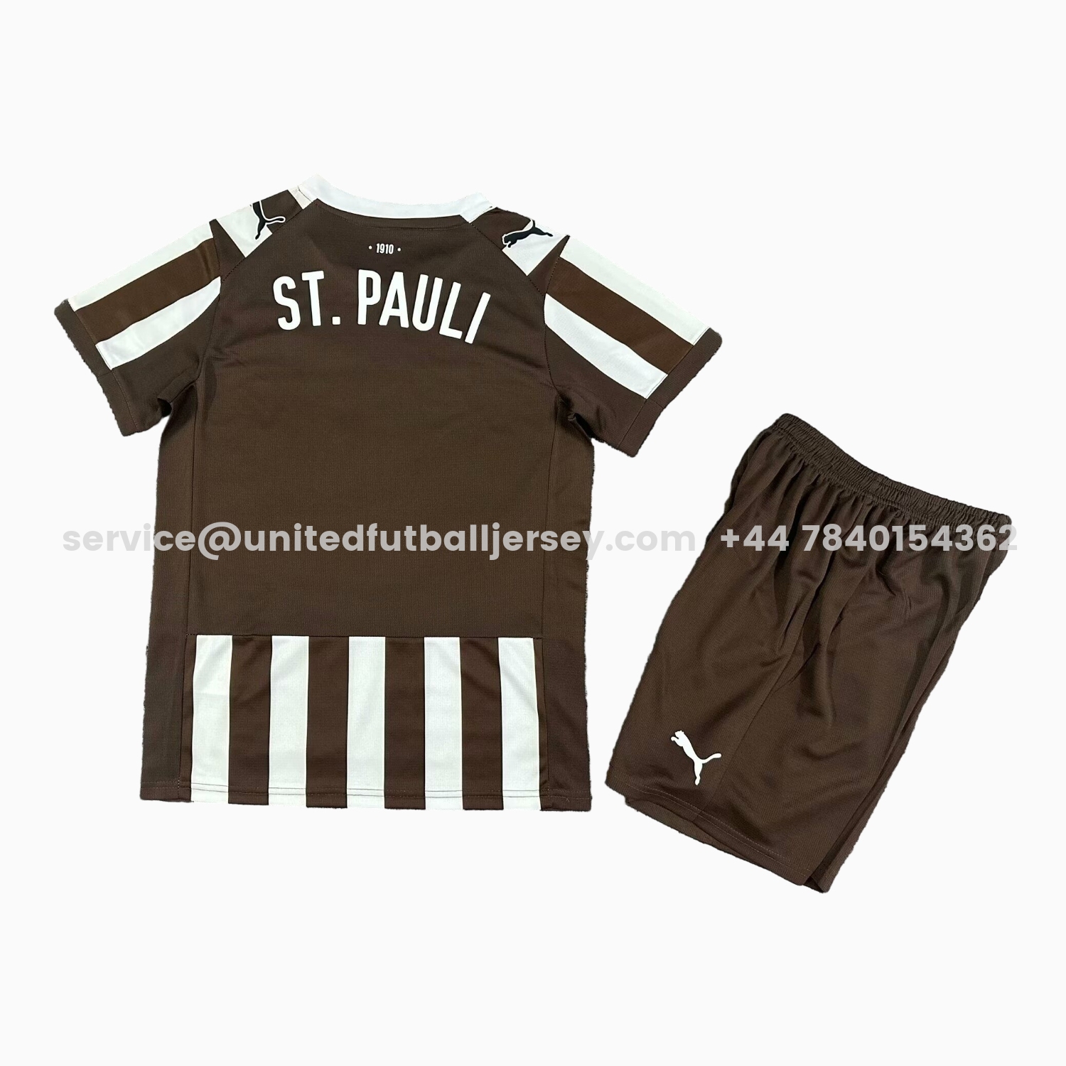 unitedfutballjersey-St. Pauli 25-26 Home Kids Kit