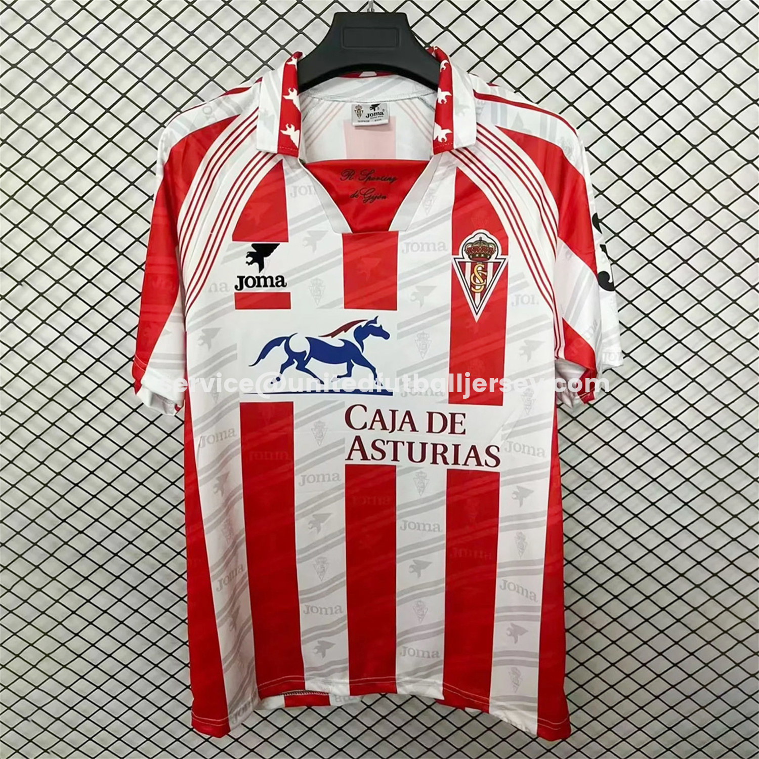 unitedfutballjersey-Retro Sporting de Gijon 1995-96 Home Jersey