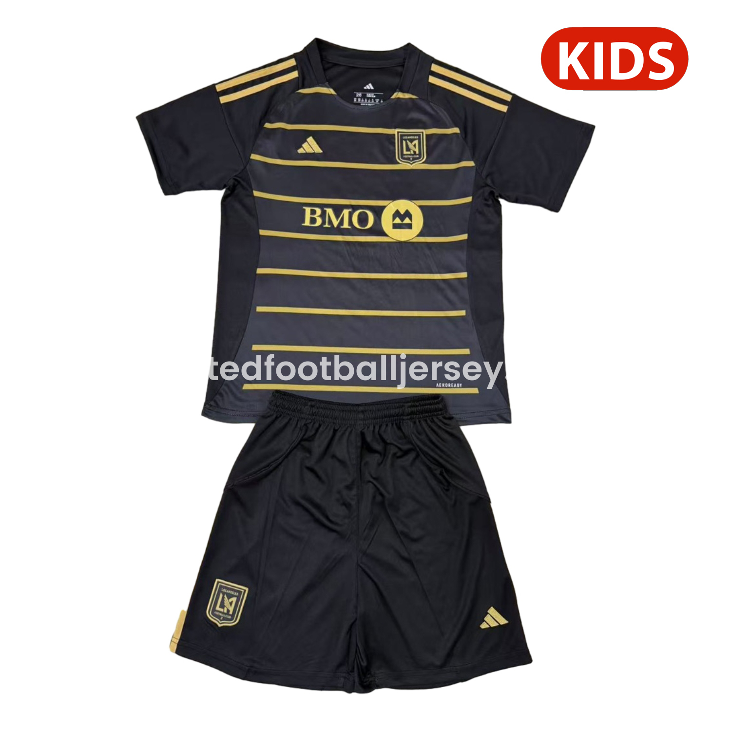 unitedfutballjersey-Los Angeles FC 25-26 Home V2 Kids Kit
