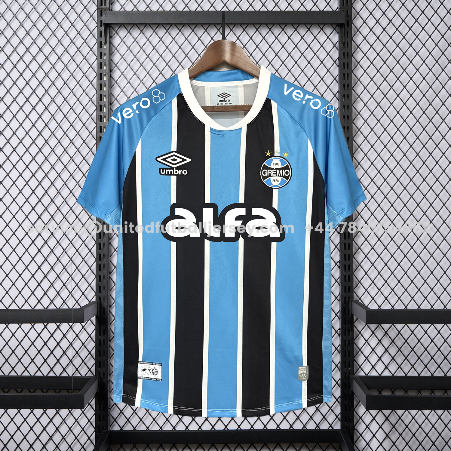 unitedfutballjersey-Gremio 25-26 Home Jersey With Sponsors - Fans Version