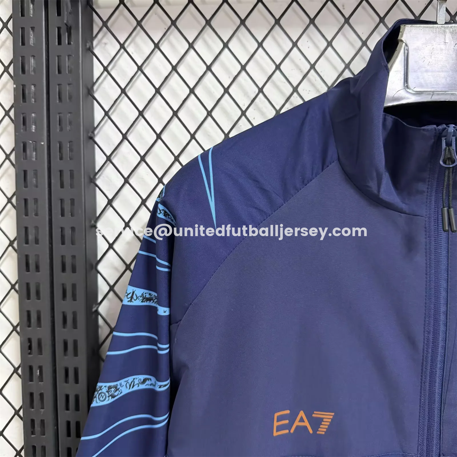 unitedfutballjersey-Napoli 25-26 Cocacola Windbreaker Jacket - Dark Blue