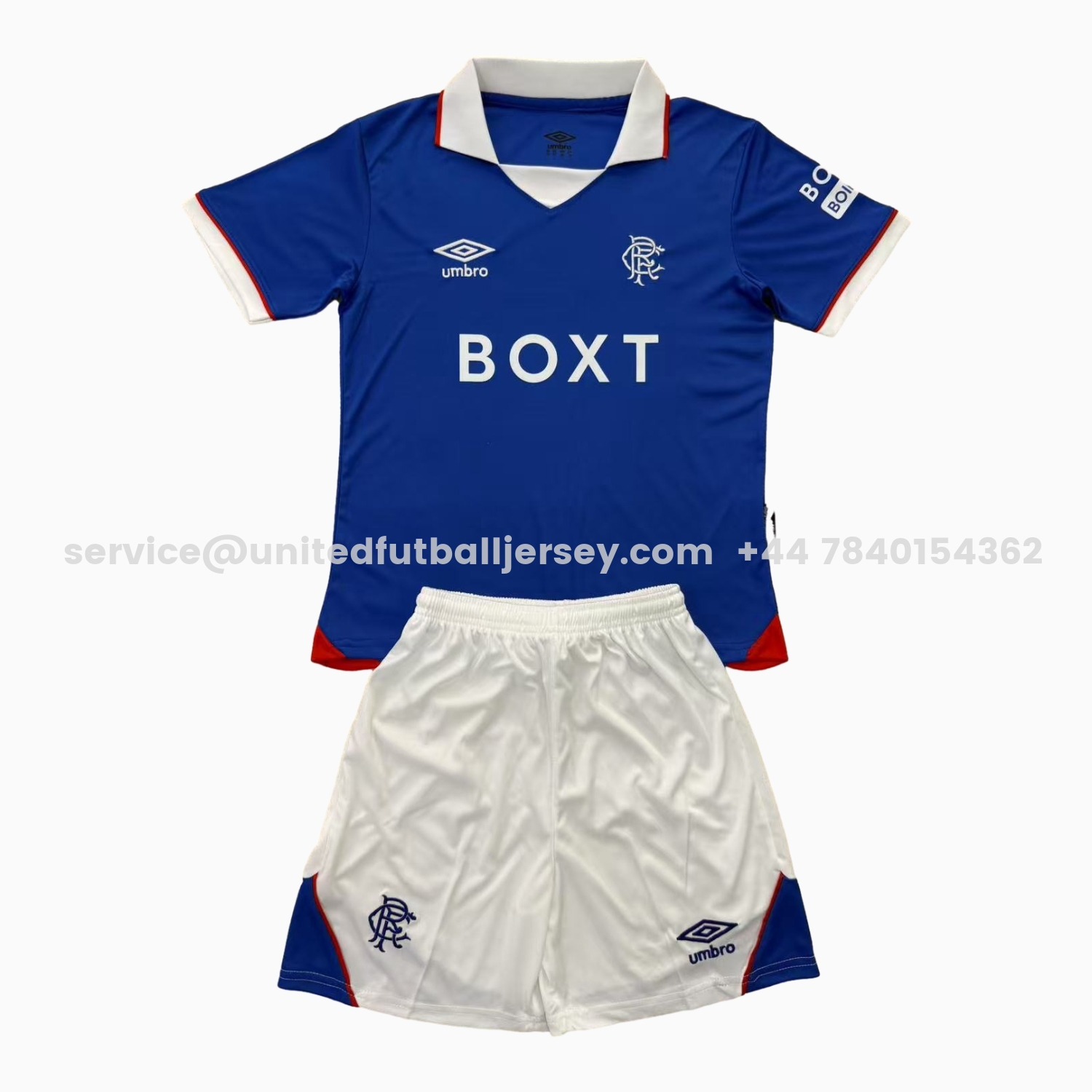 unitedfutballjersey-Glasgow Rangers 25-26 Home Kids Kit