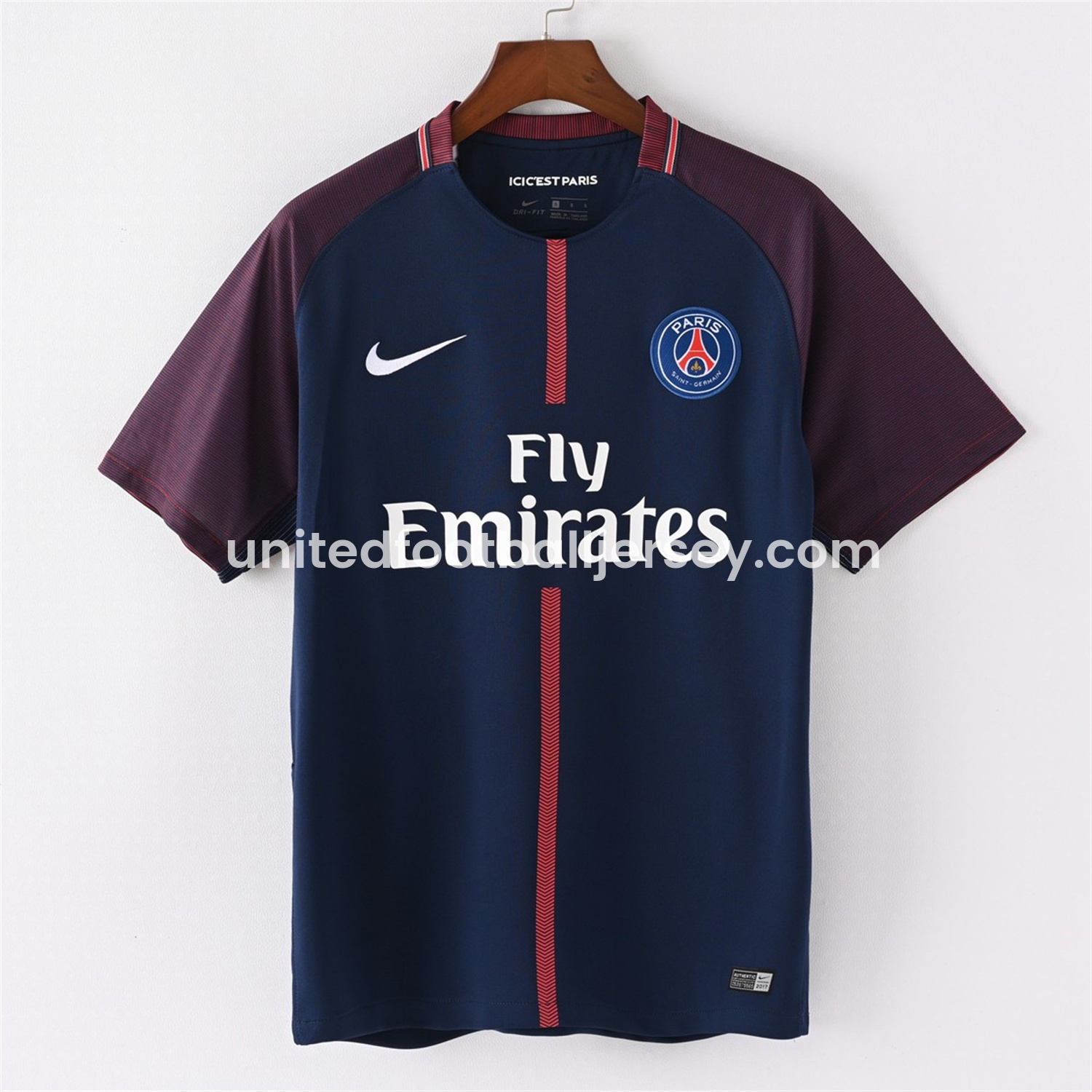 unitedfutballjersey-Retro Paris Saint-Germain PSG 2017-18 Home Jersey