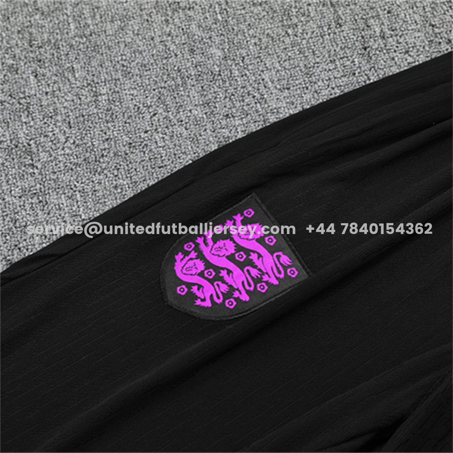 unitedfutballjersey-England 25-26 Kids Long Sleeve Training Set - Player Version - Purple Top and Black Pants