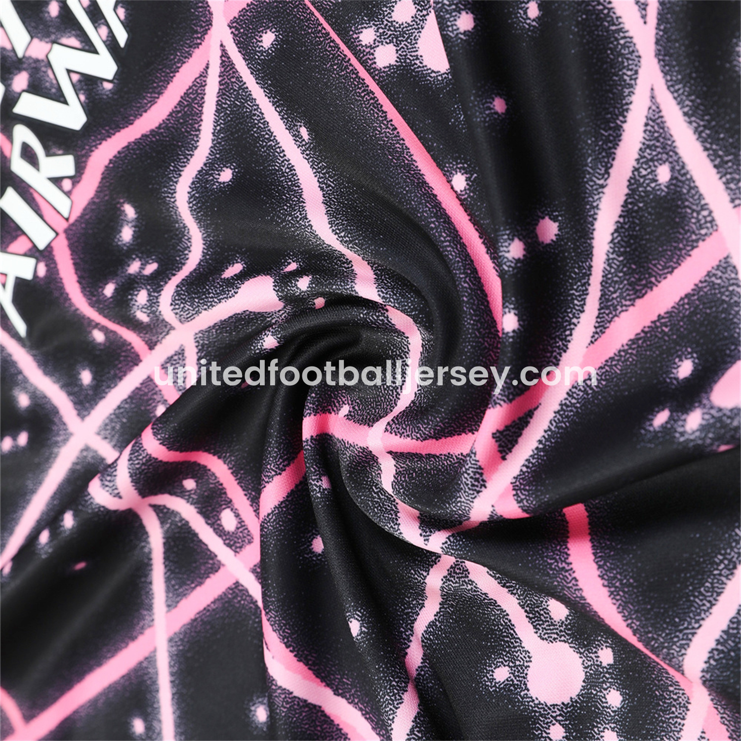 unitedfutballjersey-Paris Saint-Germain PSG 25-26 Short-Sleeve Training Set - Pink Fluorescent Rays Black Top & Black Shorts
