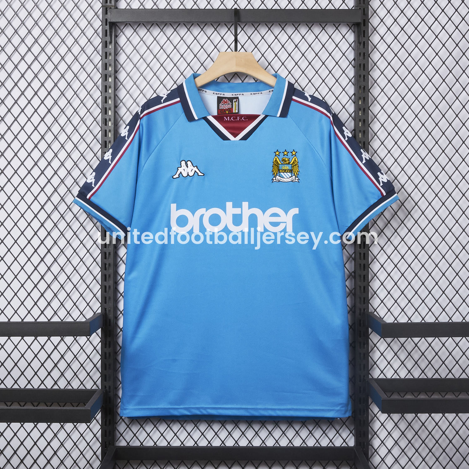 unitedfutballjersey-Retro Manchester City 1997-98 Home Jersey