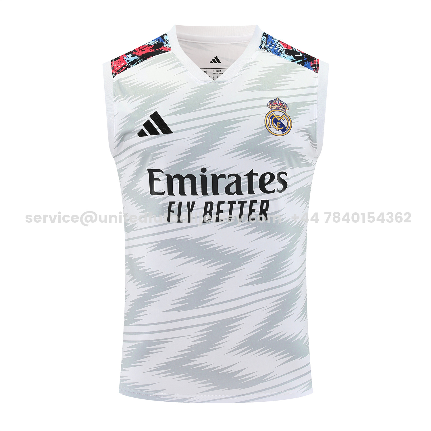 unitedfutballjersey-Real Madrid 25-26 Vest Training Set - Grey Arrow Pattern Vest & Black Shorts