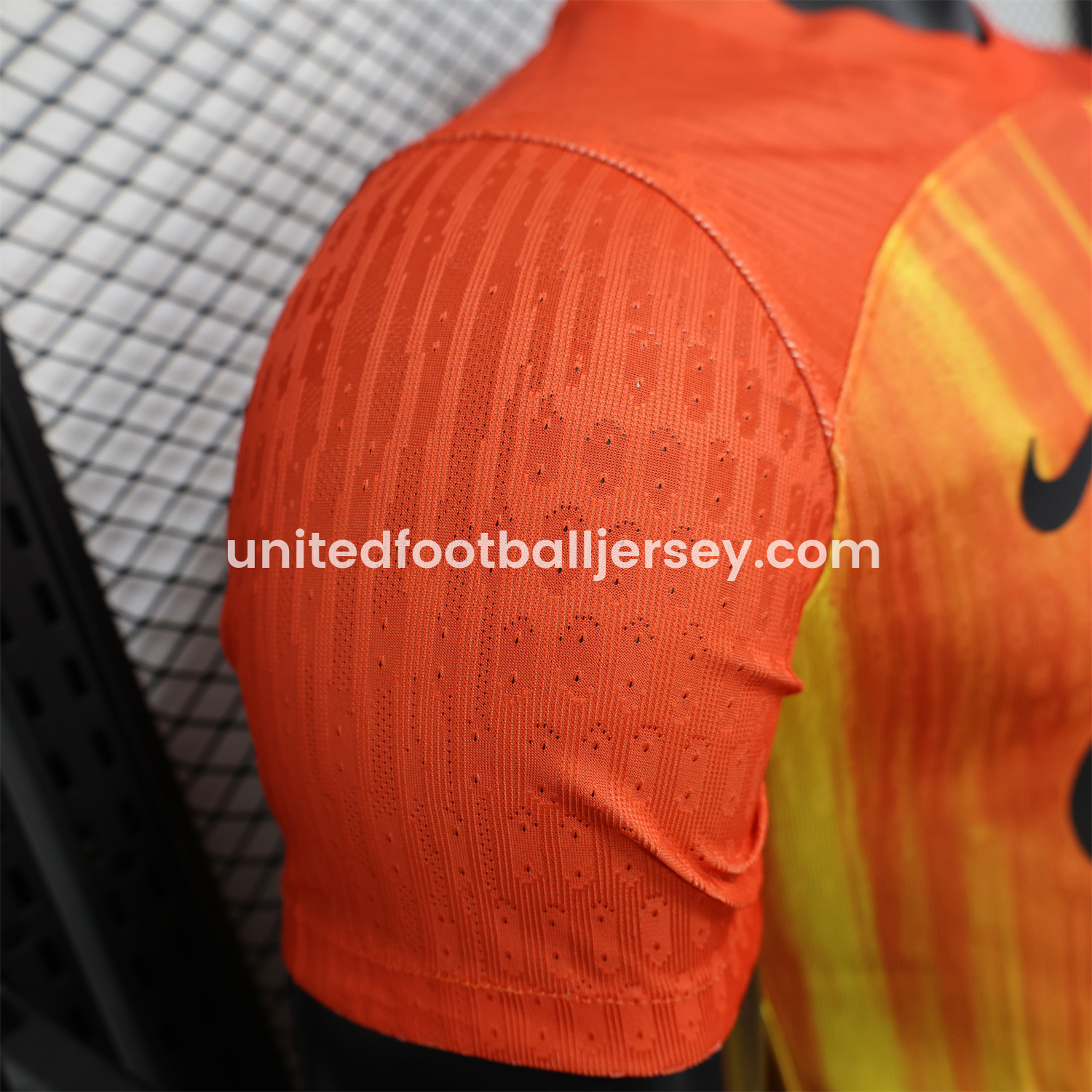 unitedfutballjersey-Barcelona 25-26 Spotify Orange & Yellow Special Jersey - Player Version