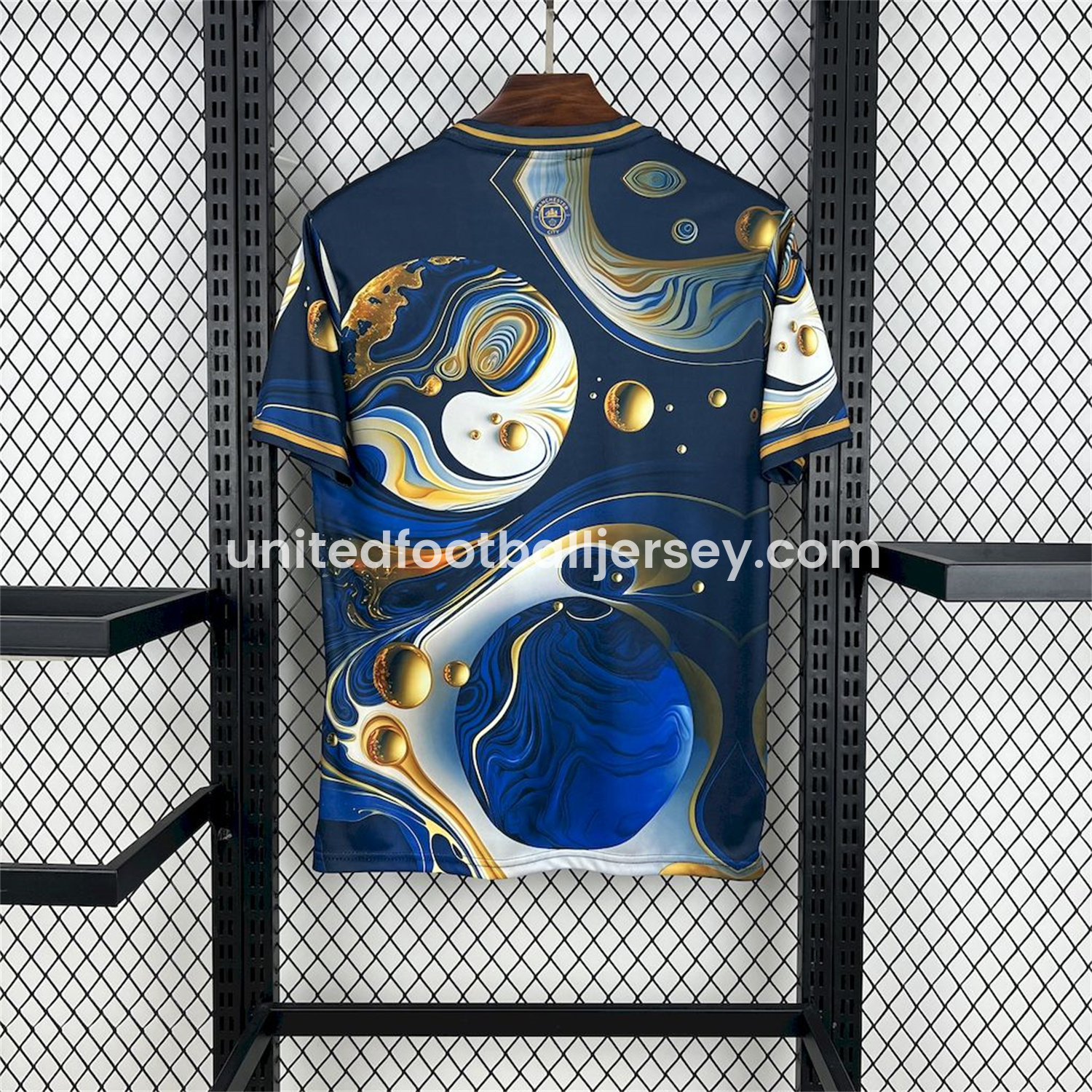 unitedfutballjersey-Manchester City 25-26 Blue Golden Fan-designed Special Edition Jersey - Fans Version