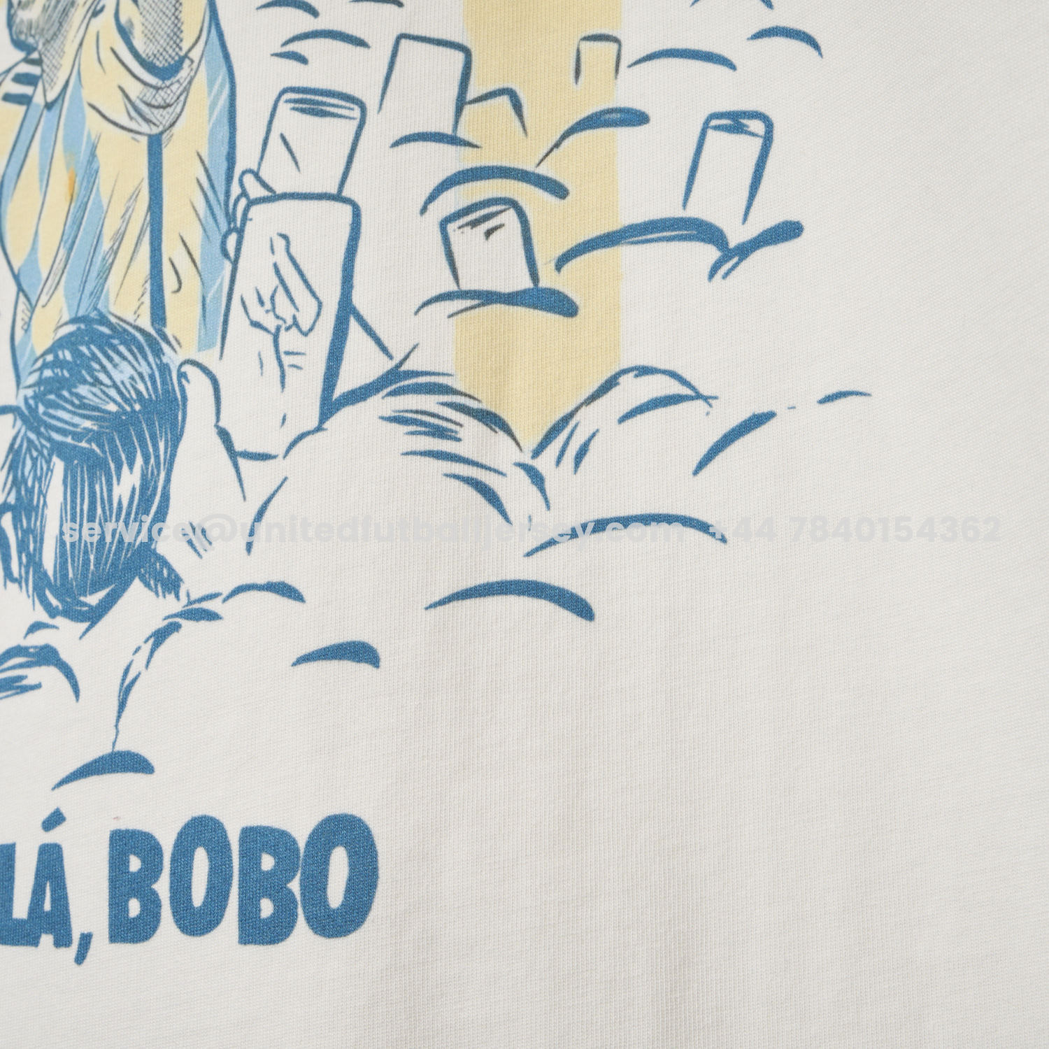 unitedfutballjersey-Argentina Messi World Cup Anda Pa Alla Bobo Unisex Pure Cotton T-shirt