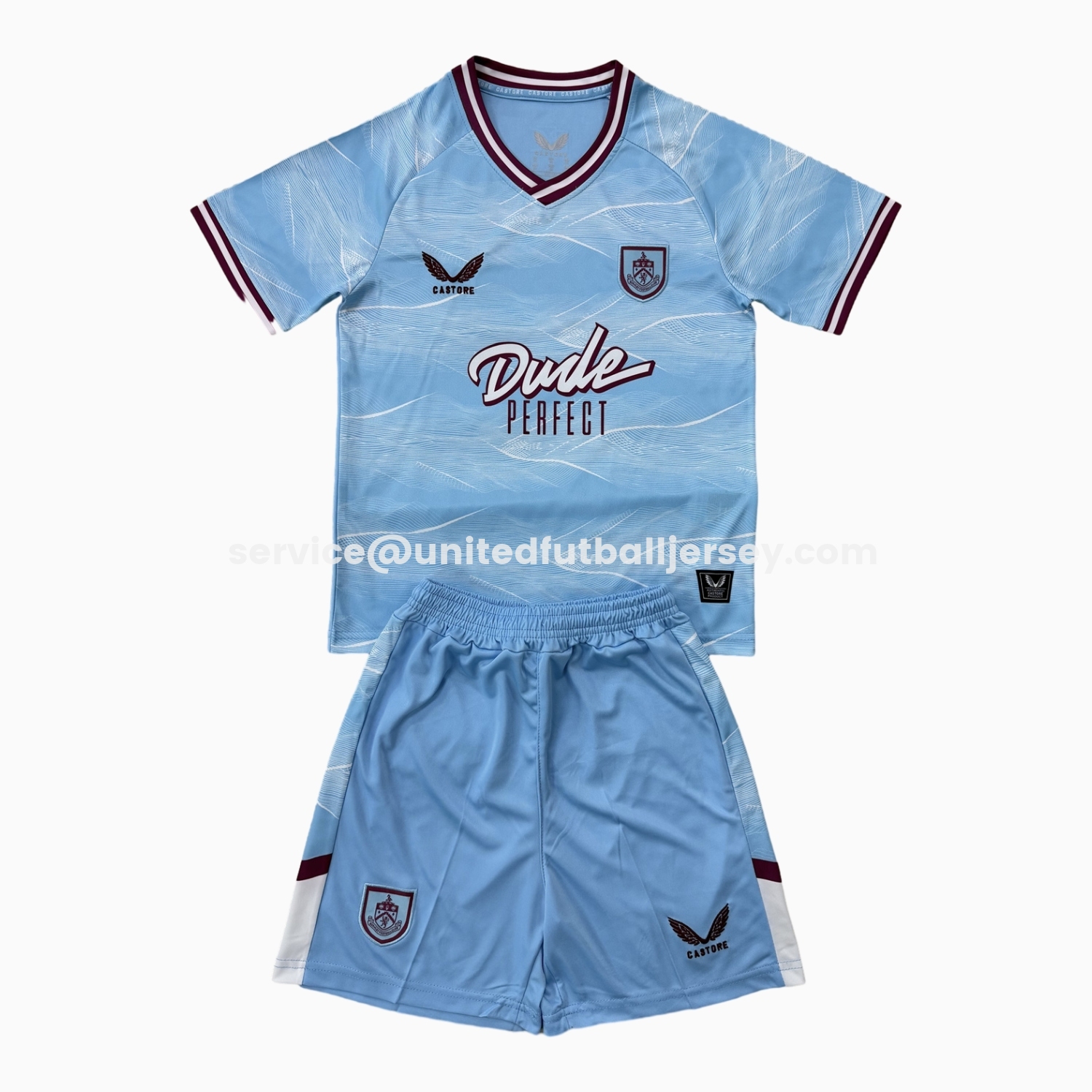 unitedfutballjersey-Burnley 25-26 Away Kids Kit