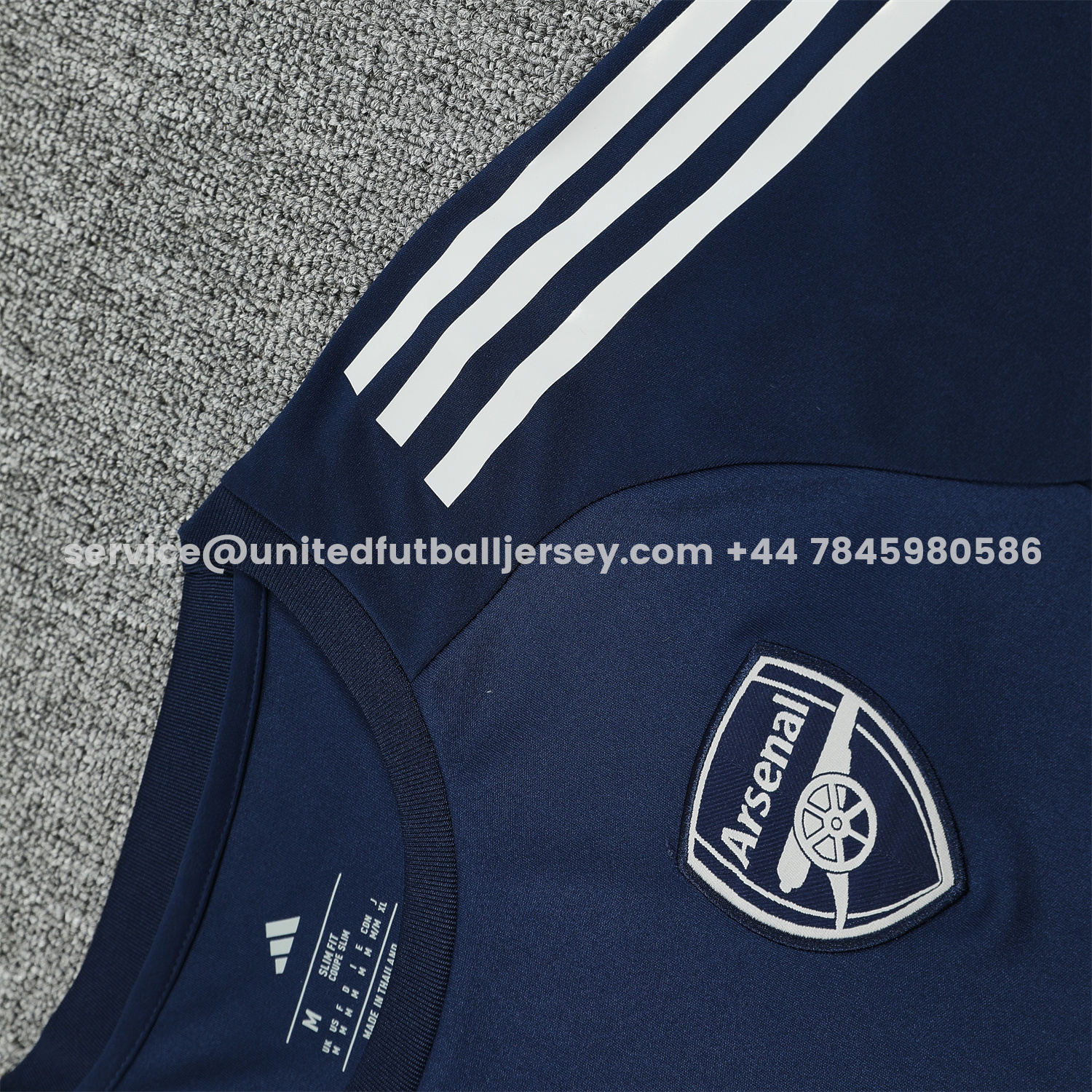 unitedfutballjersey-Arsenal 25-26 Short-Sleeve Training Set - Deep Blue Top & Shorts