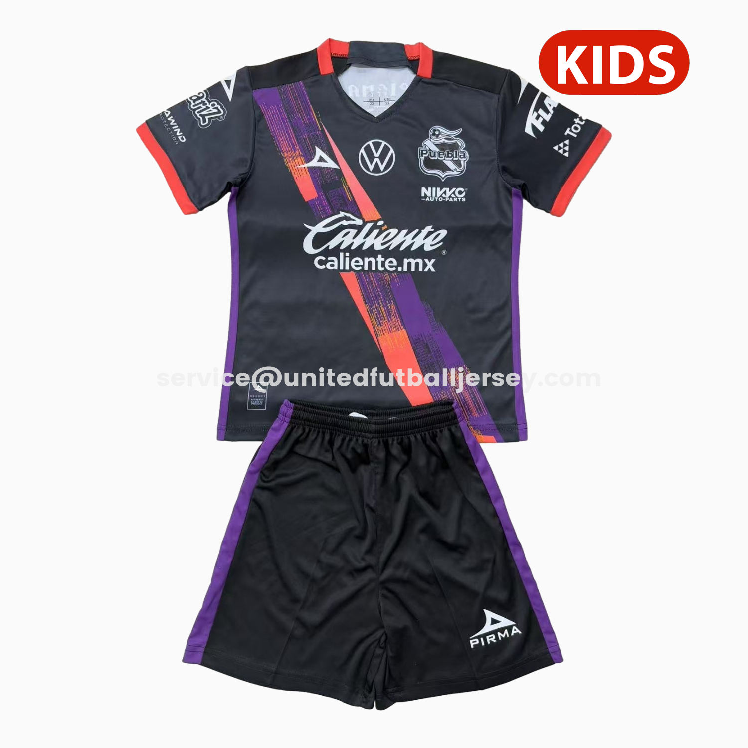 unitedfutballjersey-Club Puebla 25-26 Away Kids Kit