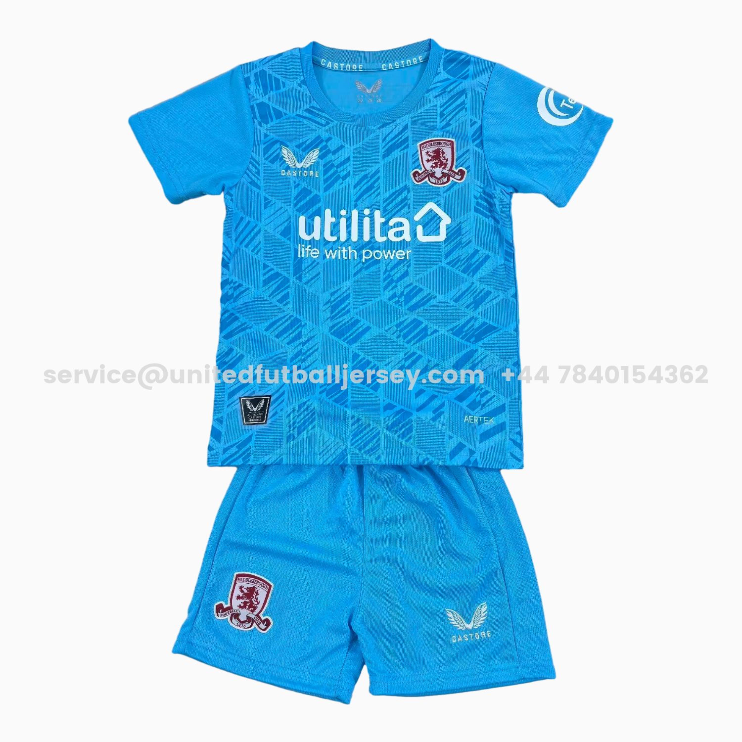 unitedfutballjersey-Middlesbrough 25-26 Third Blue Kids Kit