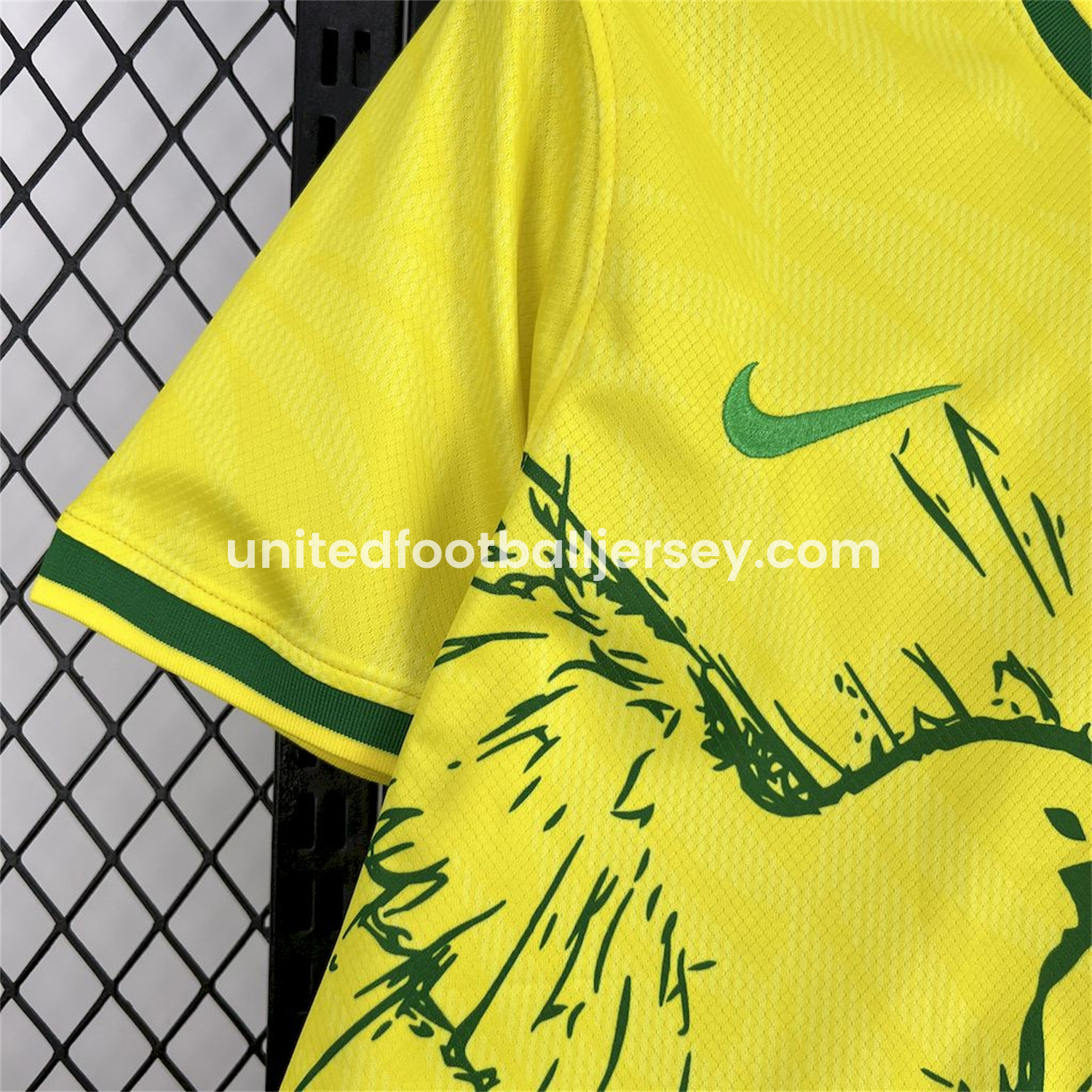 unitedfutballjersey-Brazil 25-26 Green Dove Yellow Jersey - Fans Version
