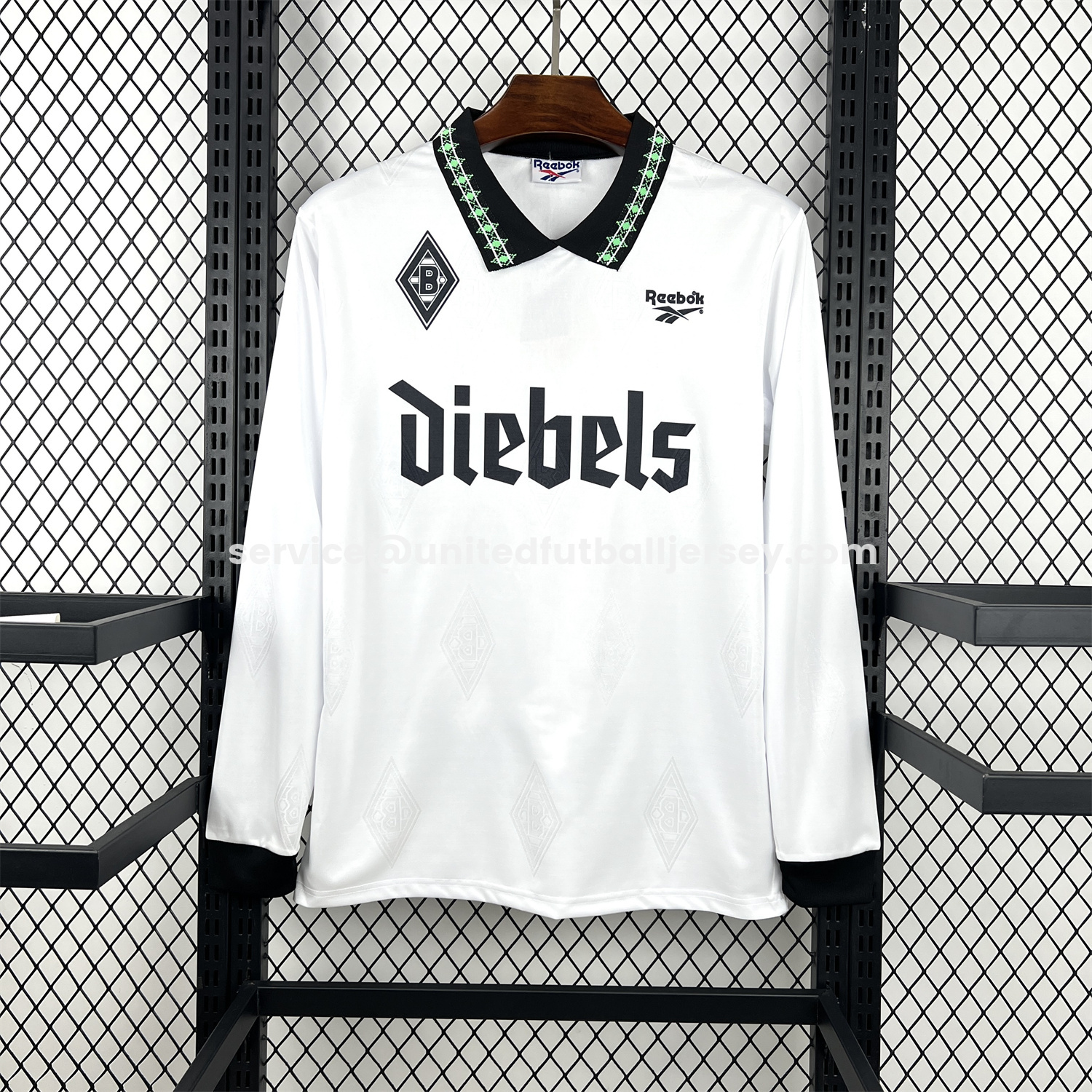 unitedfutballjersey-Retro Borussia Mönchengladbach 1995-96 Home Long Sleeves Jersey