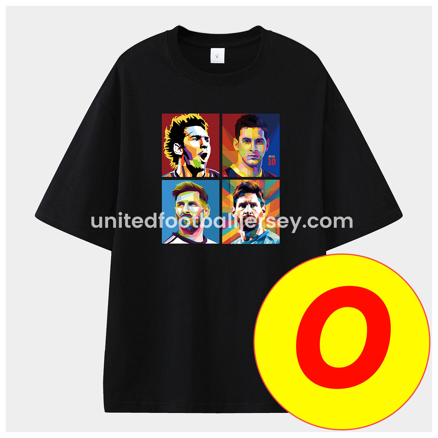 unitedfutballjersey-Messi GOAT Argentina Barcelona INT M.A.M Unisex Pure Cotton T-shirt