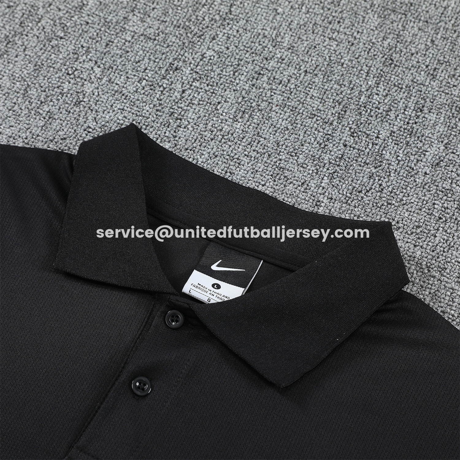 unitedfutballjersey-Paris Saint-Germain PSG 25-26 POLO Short-Sleeve Training Set - Black Top and Pants