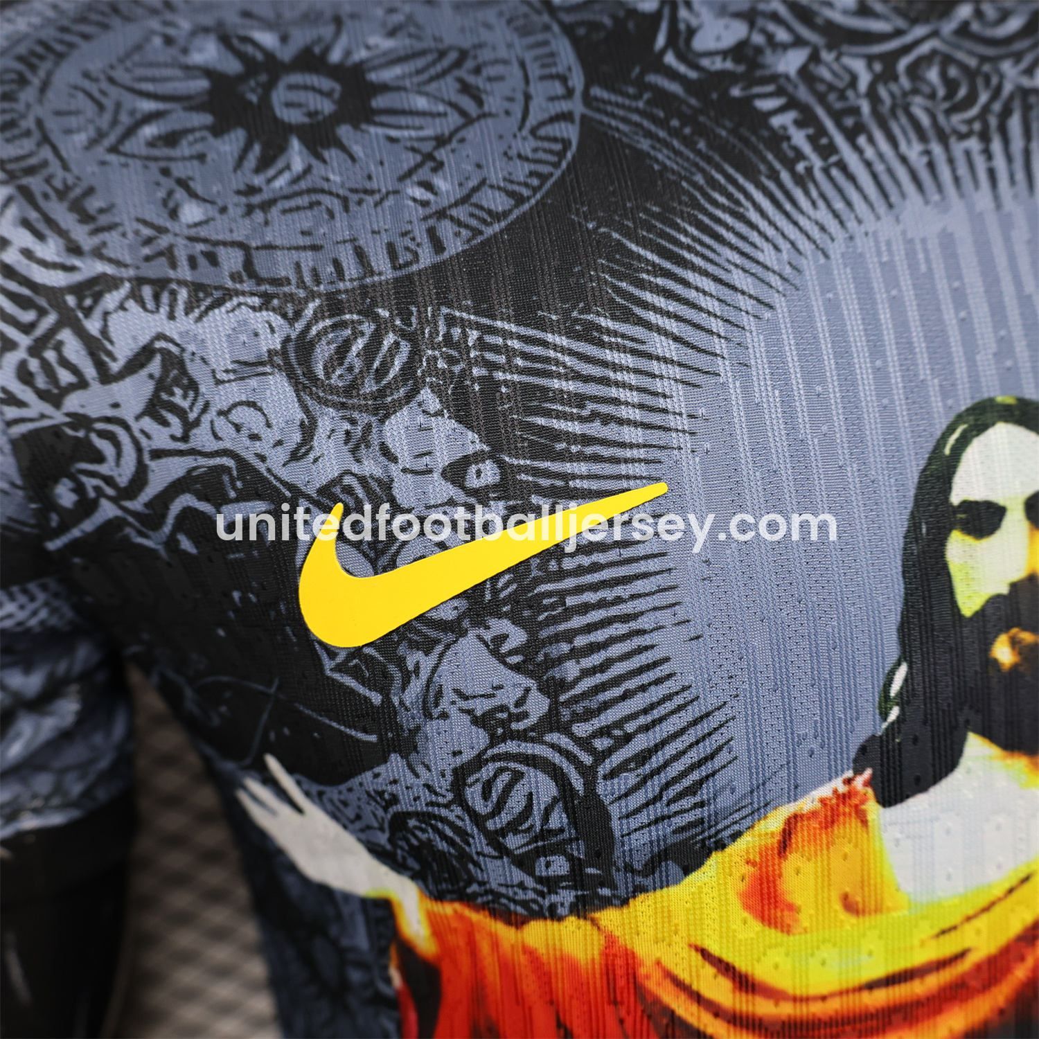 unitedfutballjersey-Brazil 25-26 Colorful Jesus Statue Special Black Jersey - Player Version