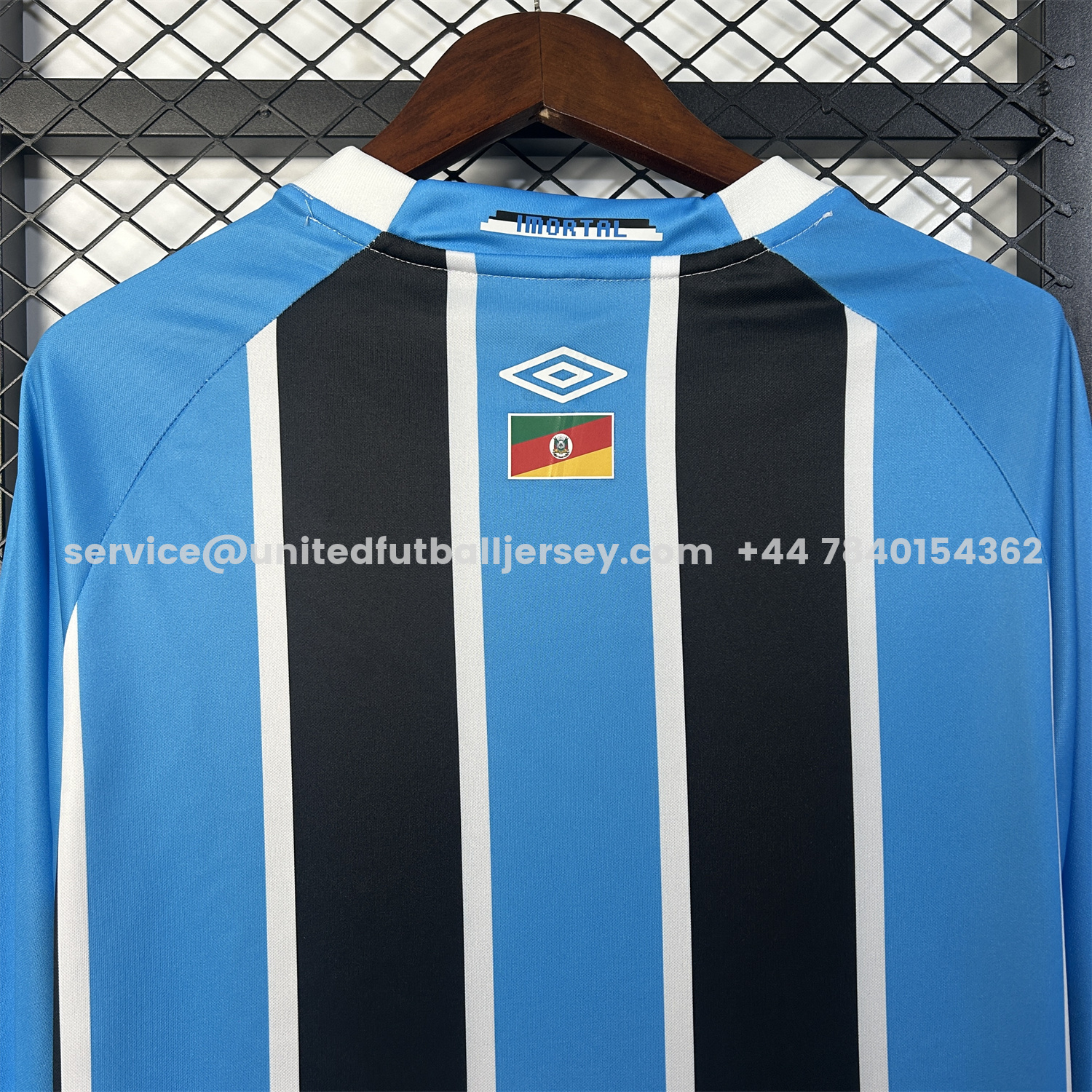 unitedfutballjersey-Gremio 25-26 Home Unsponsored Long Sleeves Jersey - Fans Version