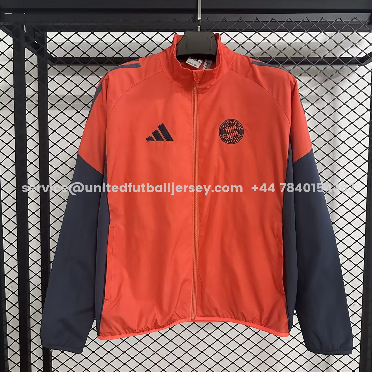 unitedfutballjersey-Bayern Munich 25-26 Training Windbreaker Jacket - Orange
