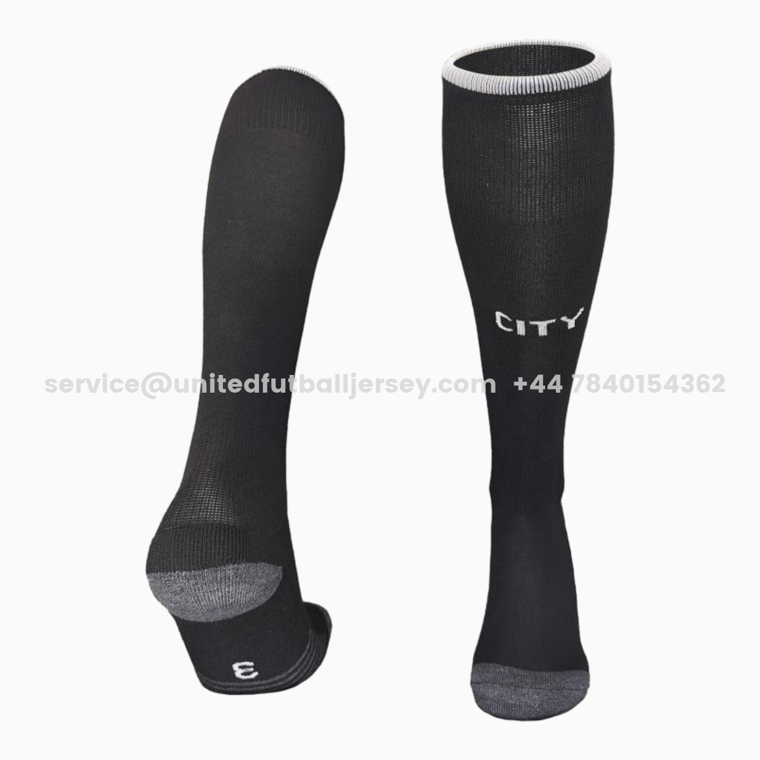 unitedfutballjersey-Manchester City 25-26 Away Socks - Black