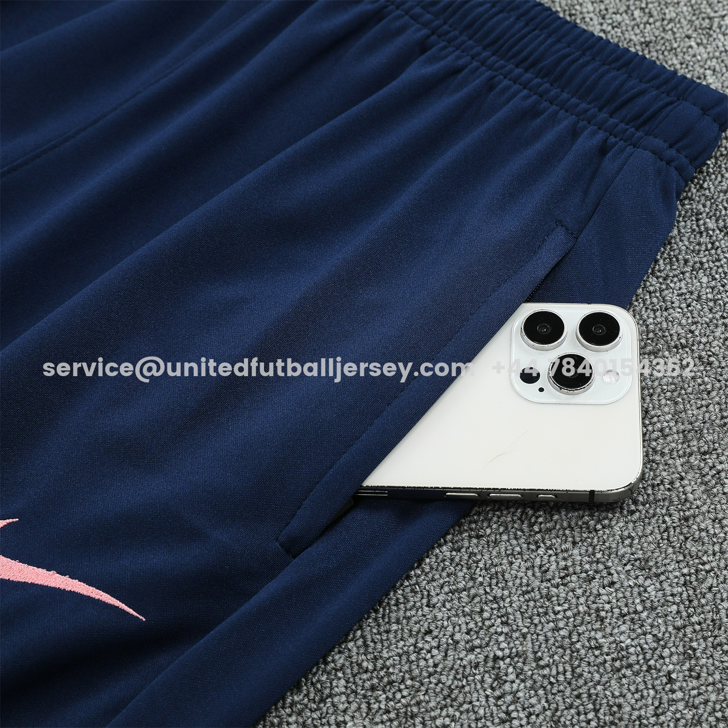 unitedfutballjersey-Atletico Madrid 25-26 POLO Short-Sleeve Training Set - Blue Top & Deep Blue Pants