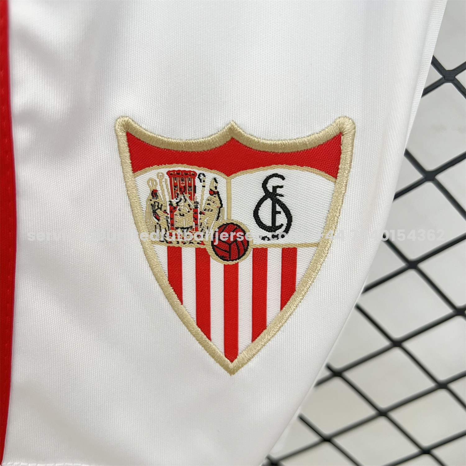 unitedfutballjersey-Sevilla 25-26 Home Kids Kit