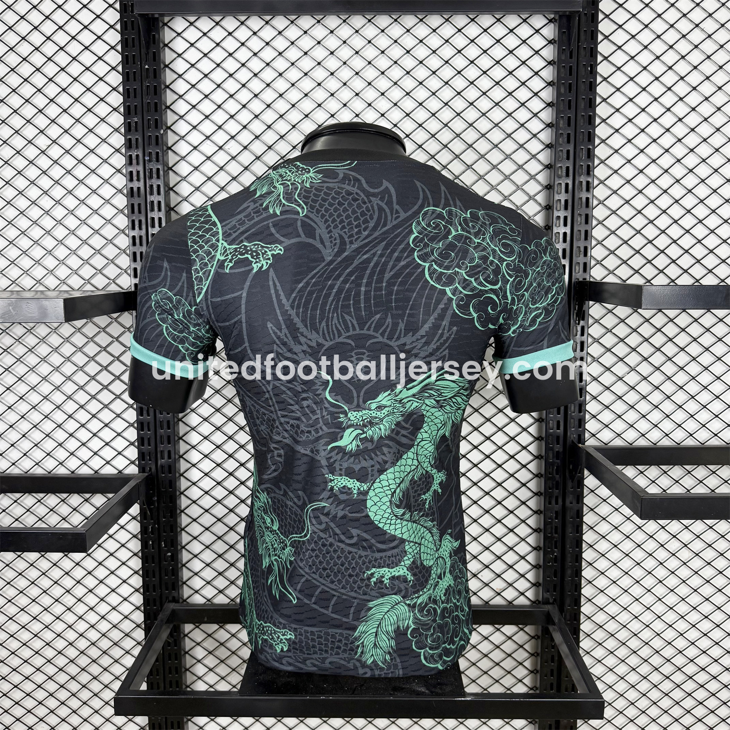 unitedfutballjersey-Real Madrid 25-26 Green Dragon Soars Black Jersey - Player Version