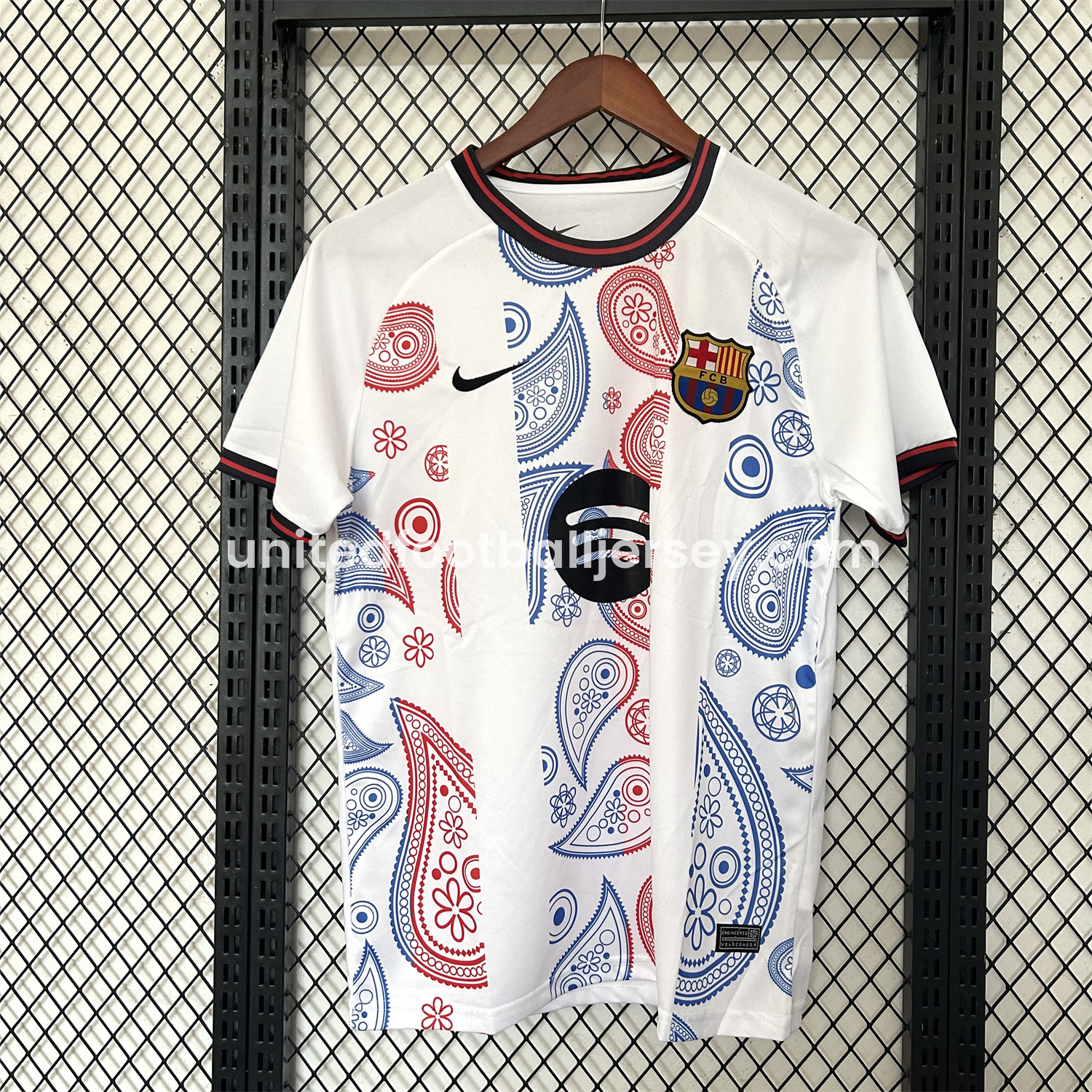 unitedfutballjersey-Barcelona 25-26 Paisley Patterns White Special Edition Jersey - Fans Version