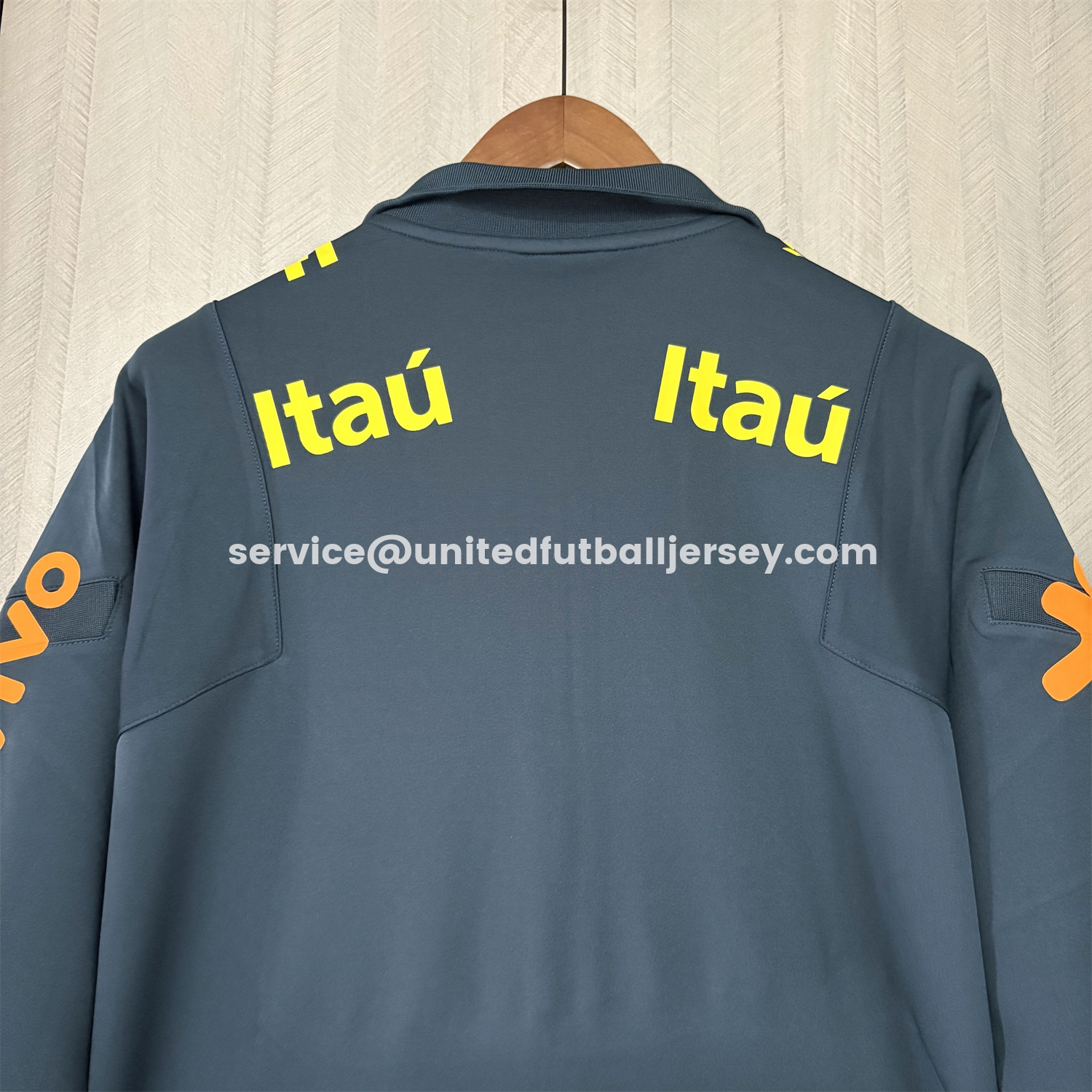 unitedfutballjersey-Retro Brazil 2022 Pre-Match Dark Blue Unsponsored Windbreaker