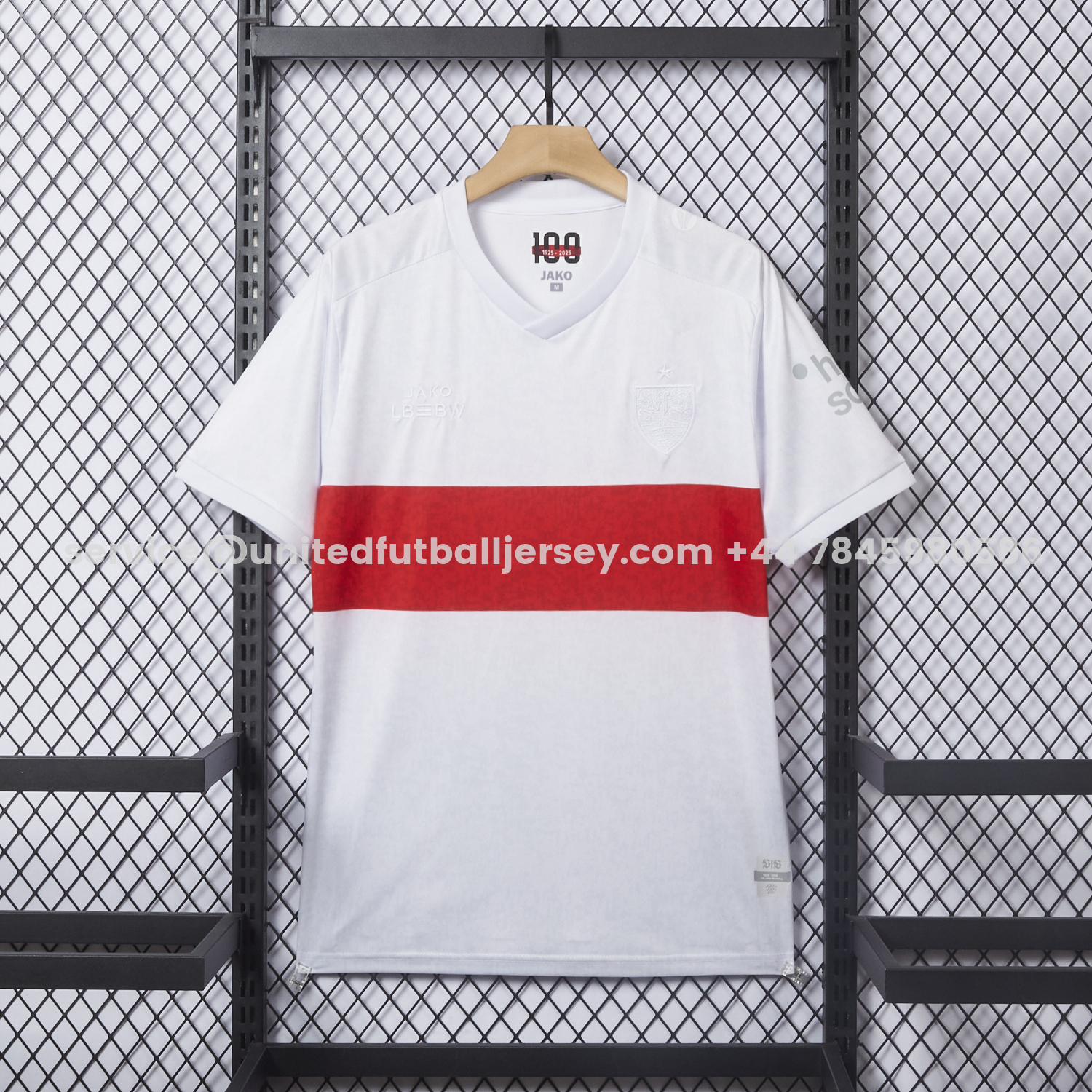 unitedfutballjersey-【Embroidered Team Badge】Stuttgart 25-26 100th Anniversary Jersey - Fans Version