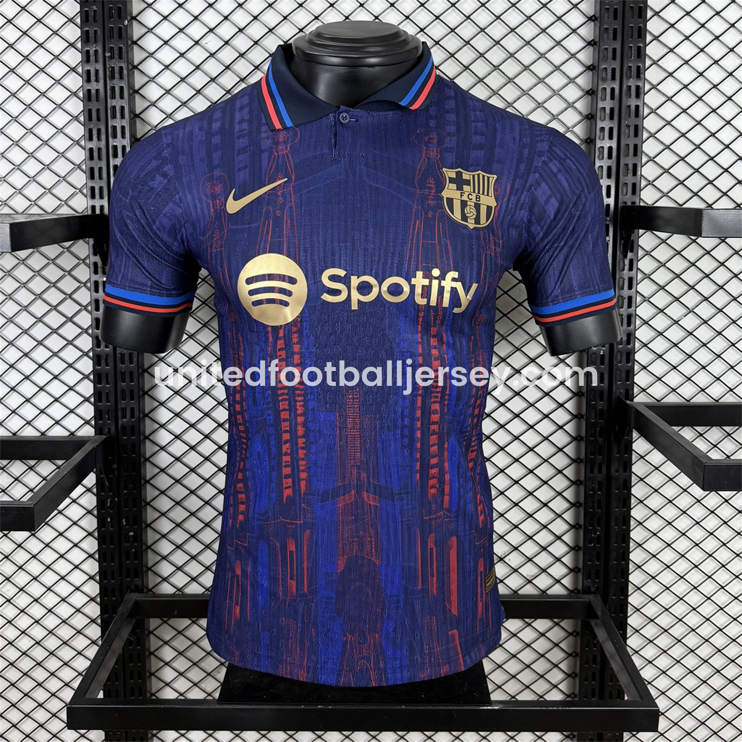 unitedfutballjersey-Barcelona 25-26 Sagrada Família Blue Special Edition Jersey - Player Version