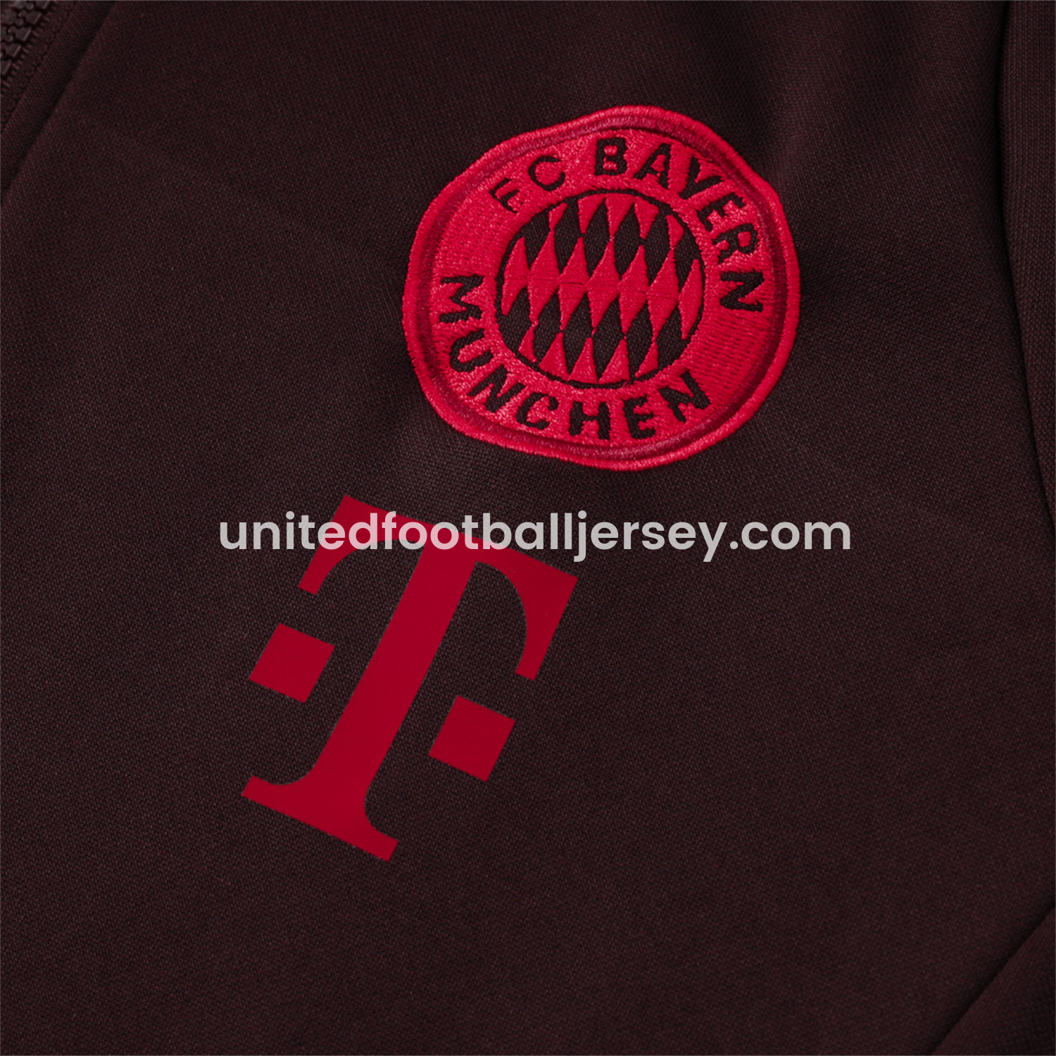 unitedfutballjersey-Bayern Munich 24-25 Long Sleeve Training Set - Dark Red