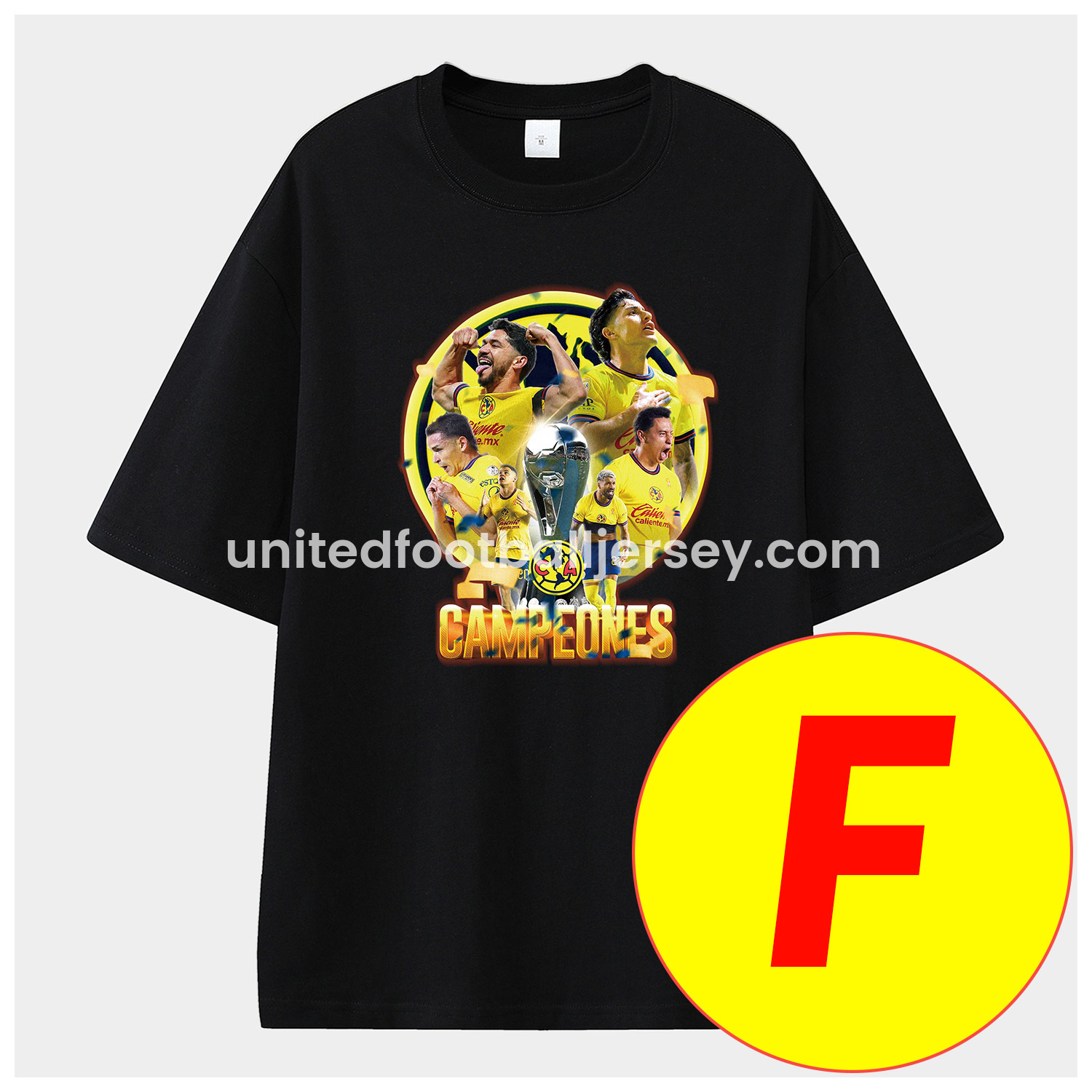 unitedfutballjersey-Club América Triple Championship Unisex Pure Cotton T-shirt